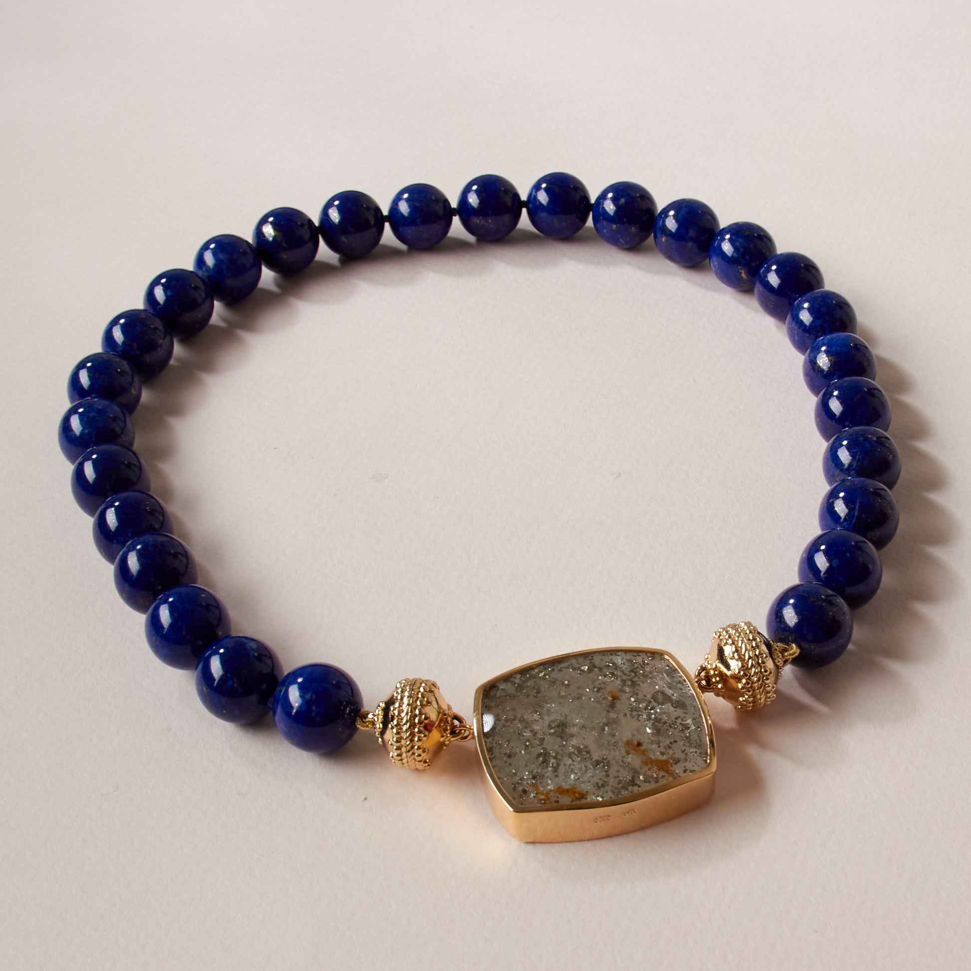 Victoire 14mm Blue Lapis Necklace