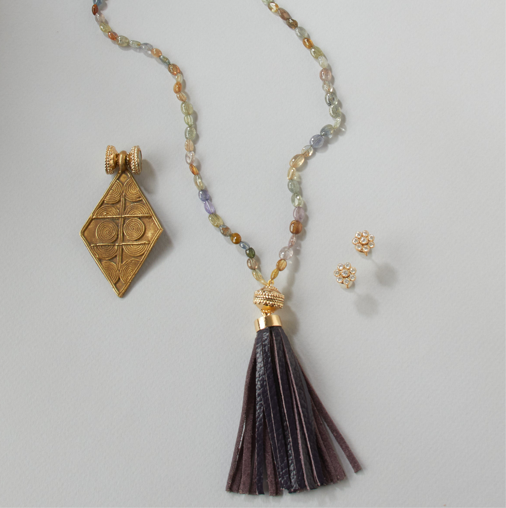 African Brass Swirl Kite Shield Centerpiece