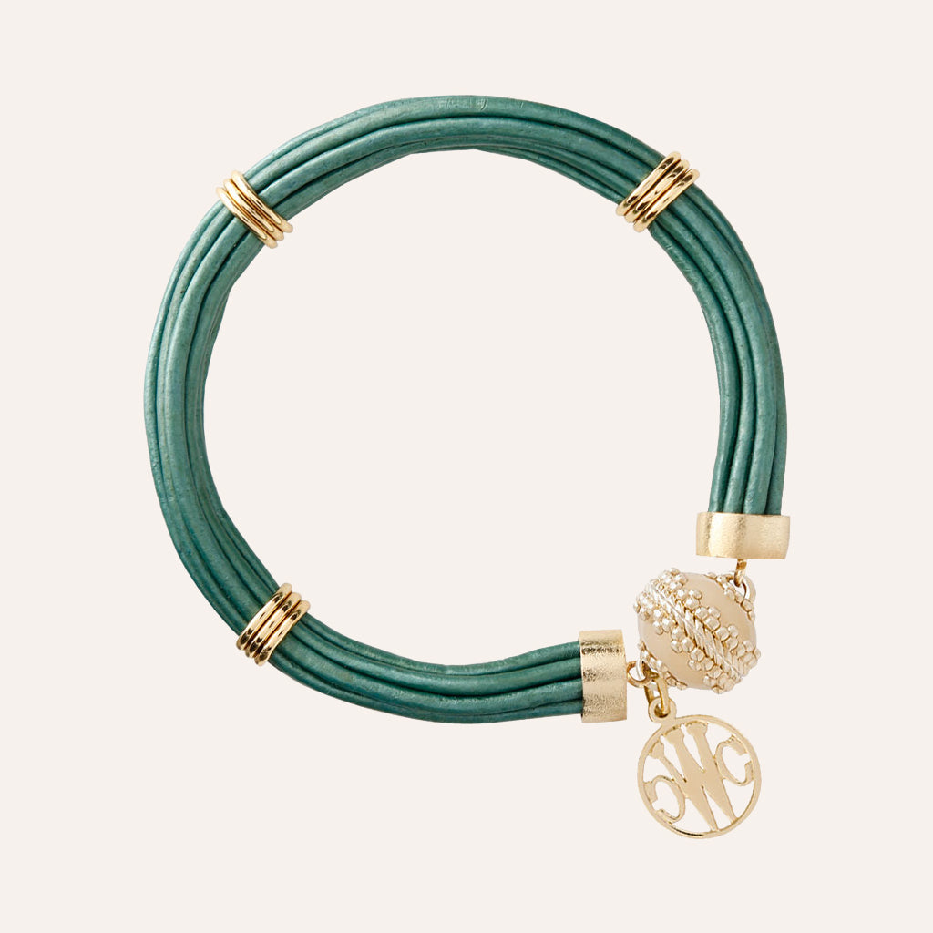 Aspen Leather Mallard Green Bracelet