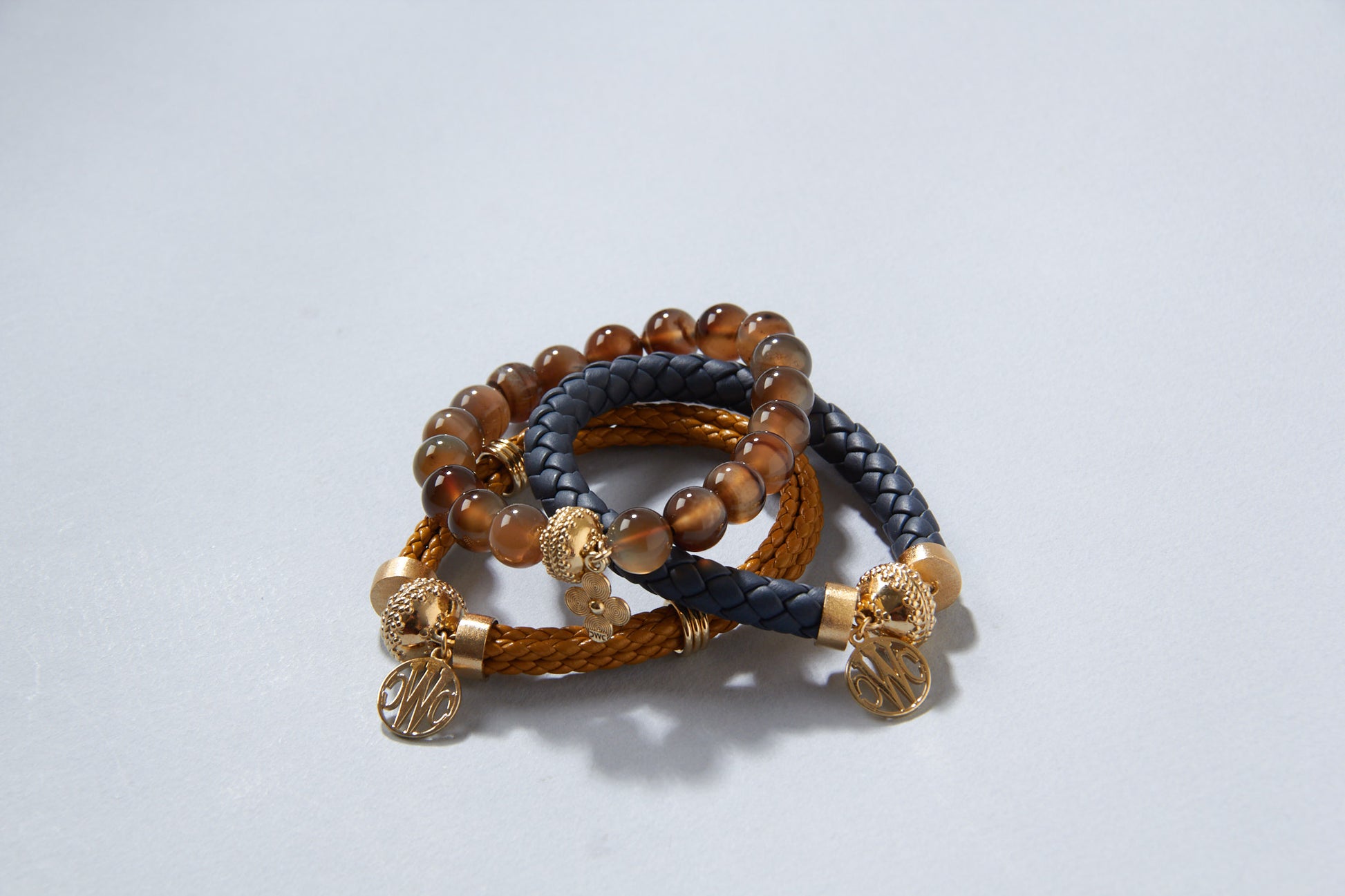 Victoire 10mm Brown Agate Stretch Bracelet