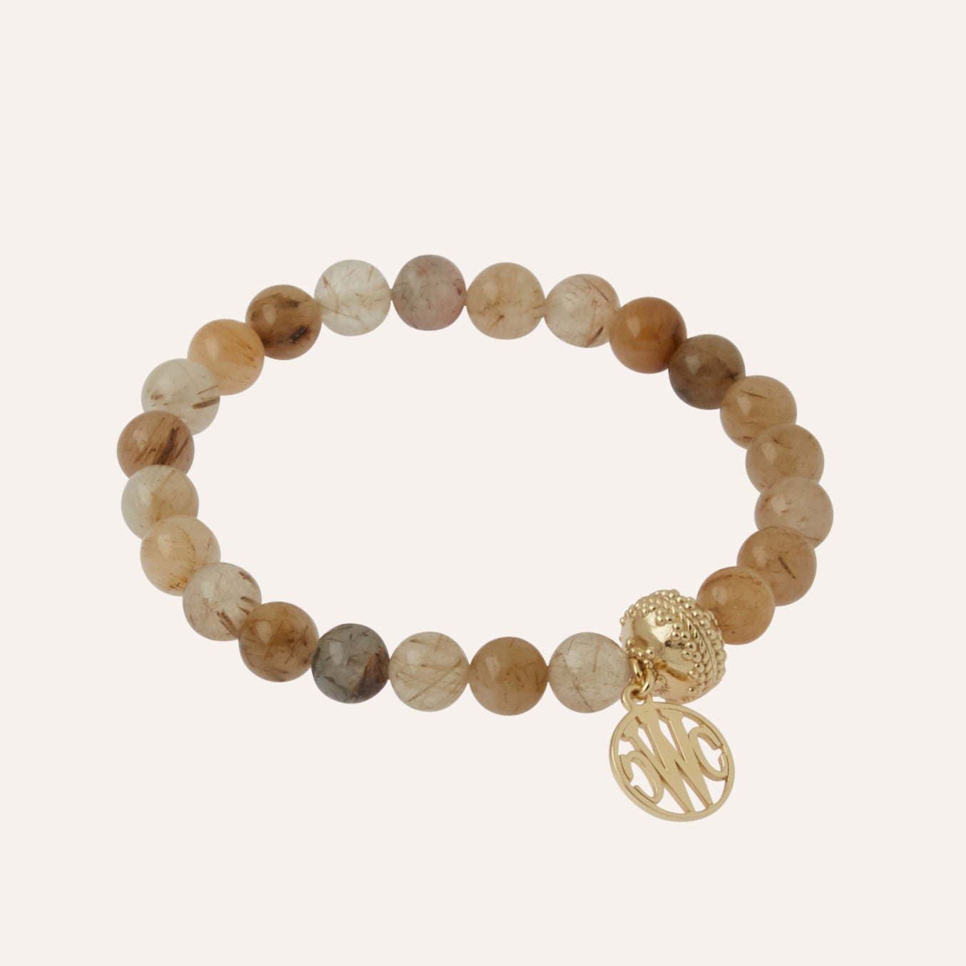 Victoire Tourmalated Quartz 8mm Stretch Bracelet