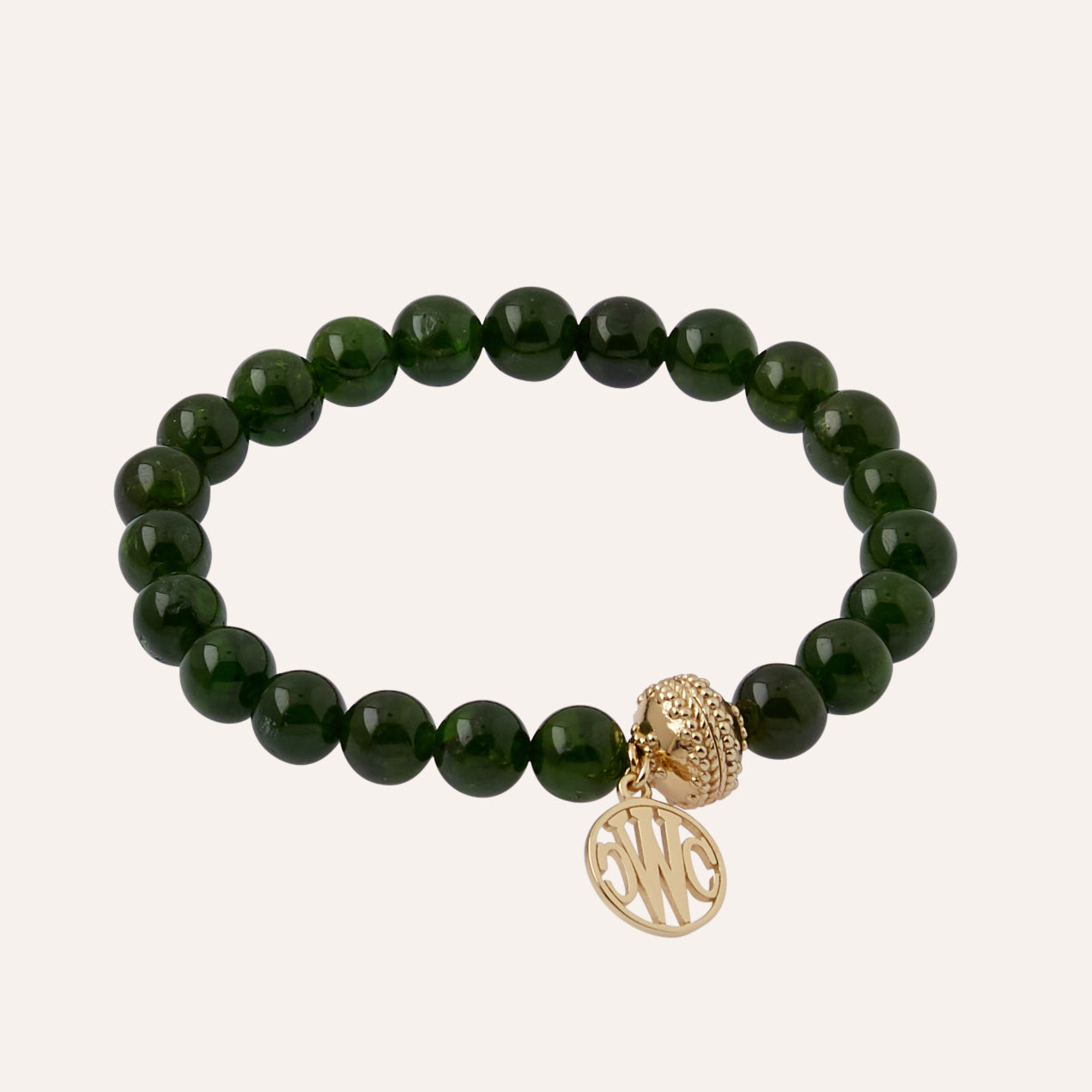 Victoire Chrome Diopside 9mm Stretch Bracelet