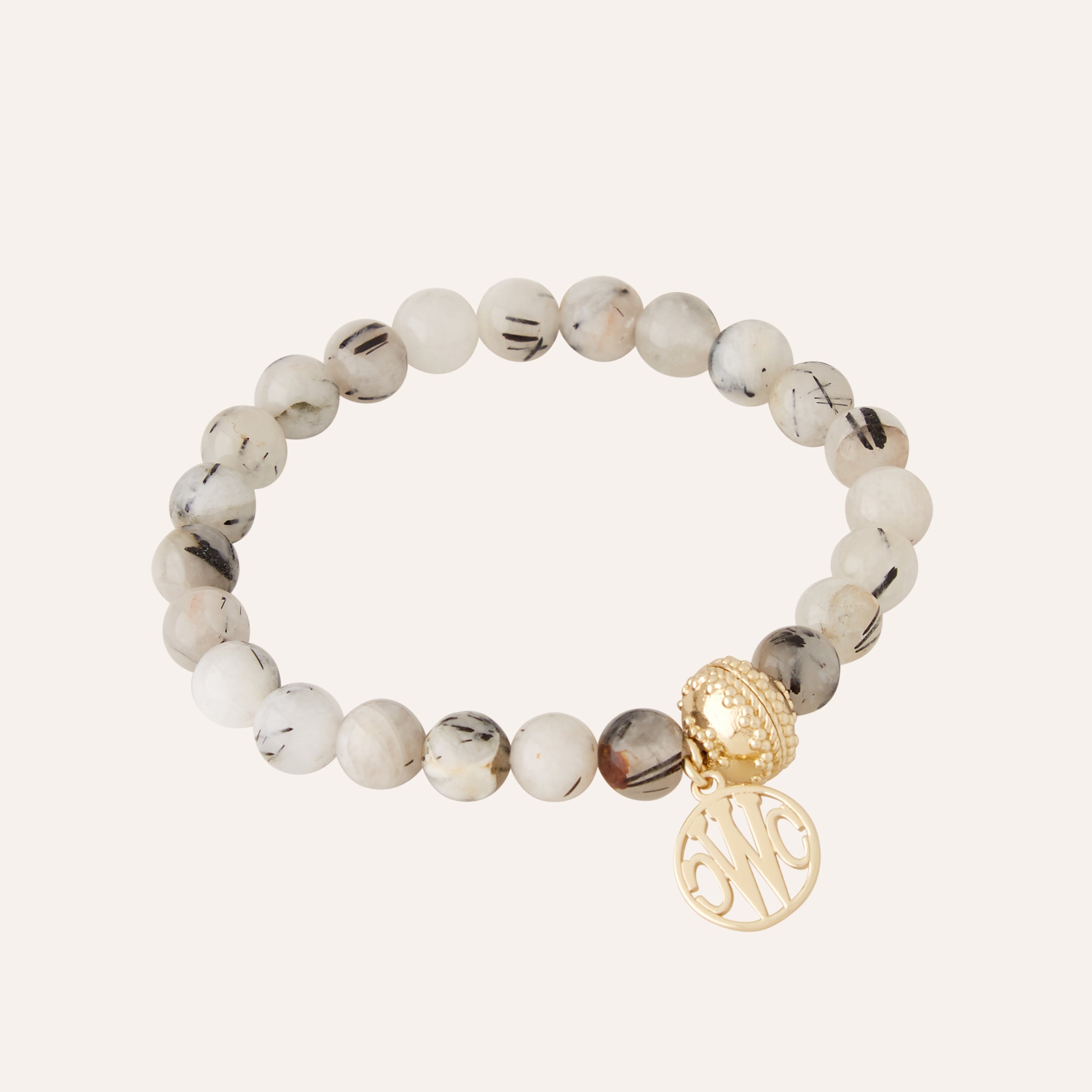 Victoire Tourmalinated Quartz 8mm Stretch Bracelet