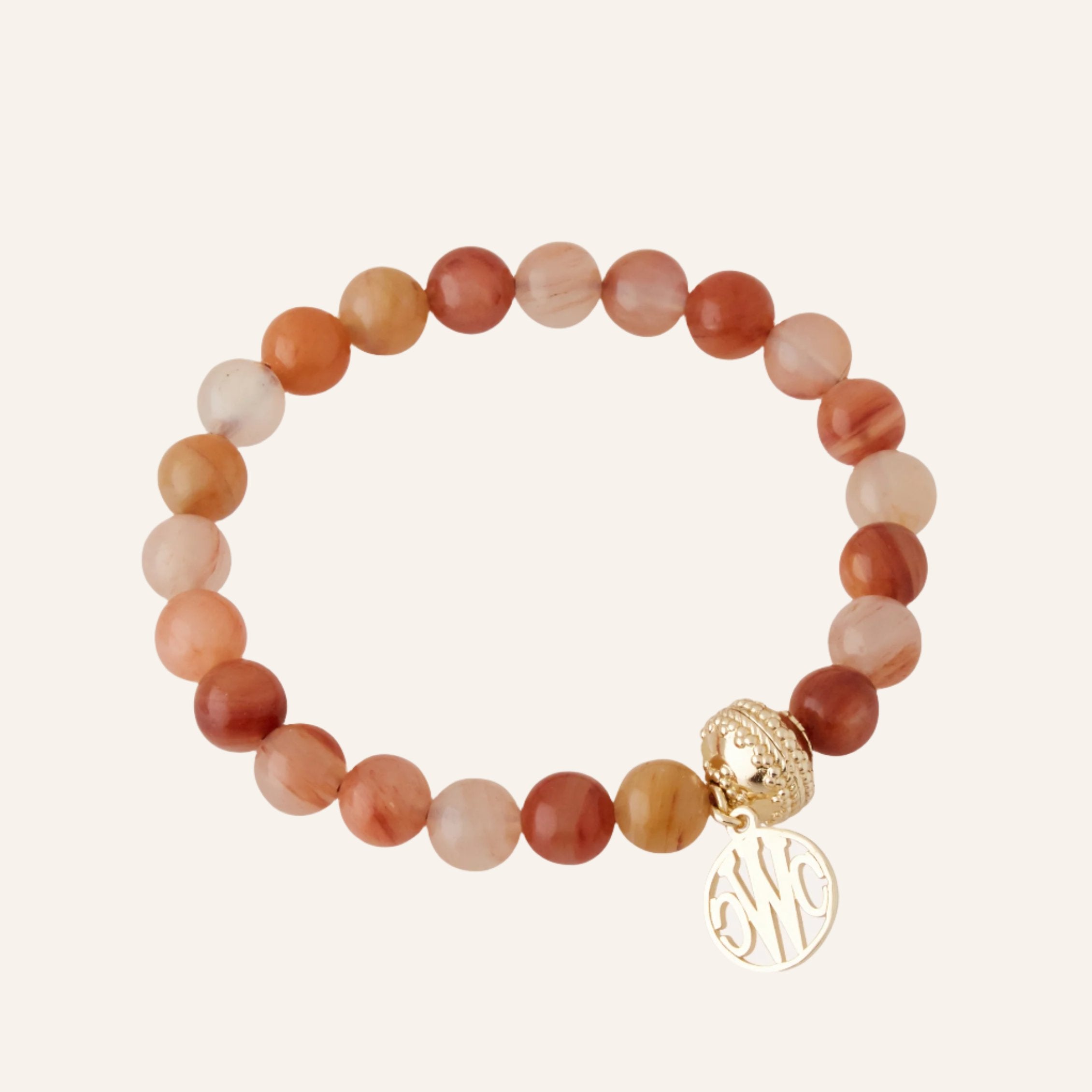 Victoire Multi Color Carnelian 8.5mm Stretch Bracelet