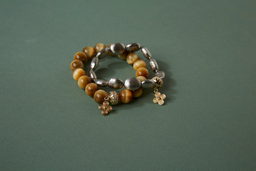 Gold Rush Rhodium Stretch Bracelet