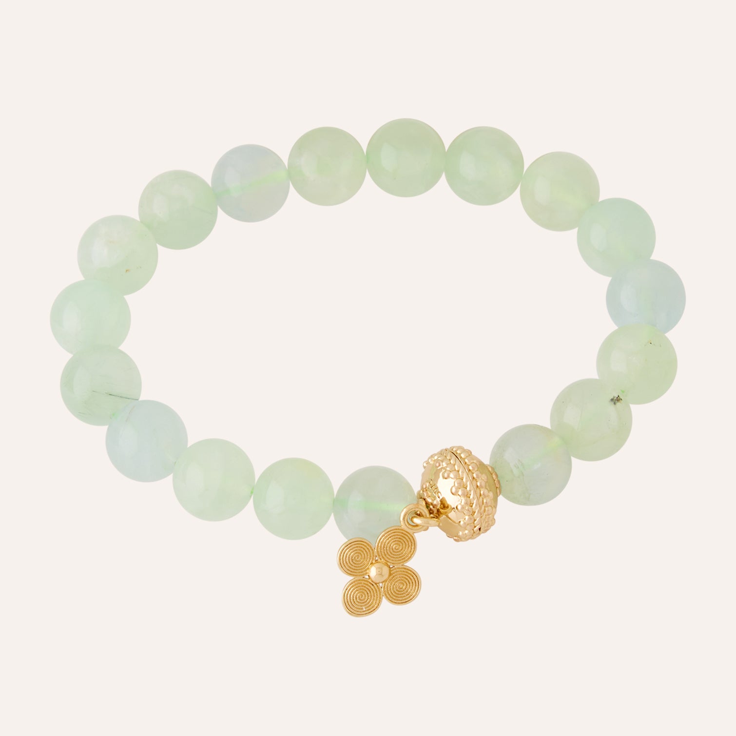 Victoire 10mm Prehnite Stretch Bracelet