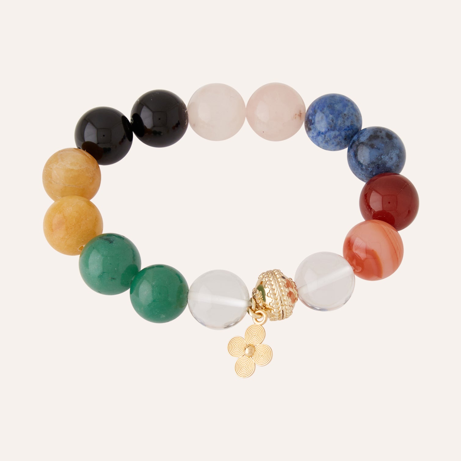 Victoire 14mm Mixed Stone Stretch Bracelet