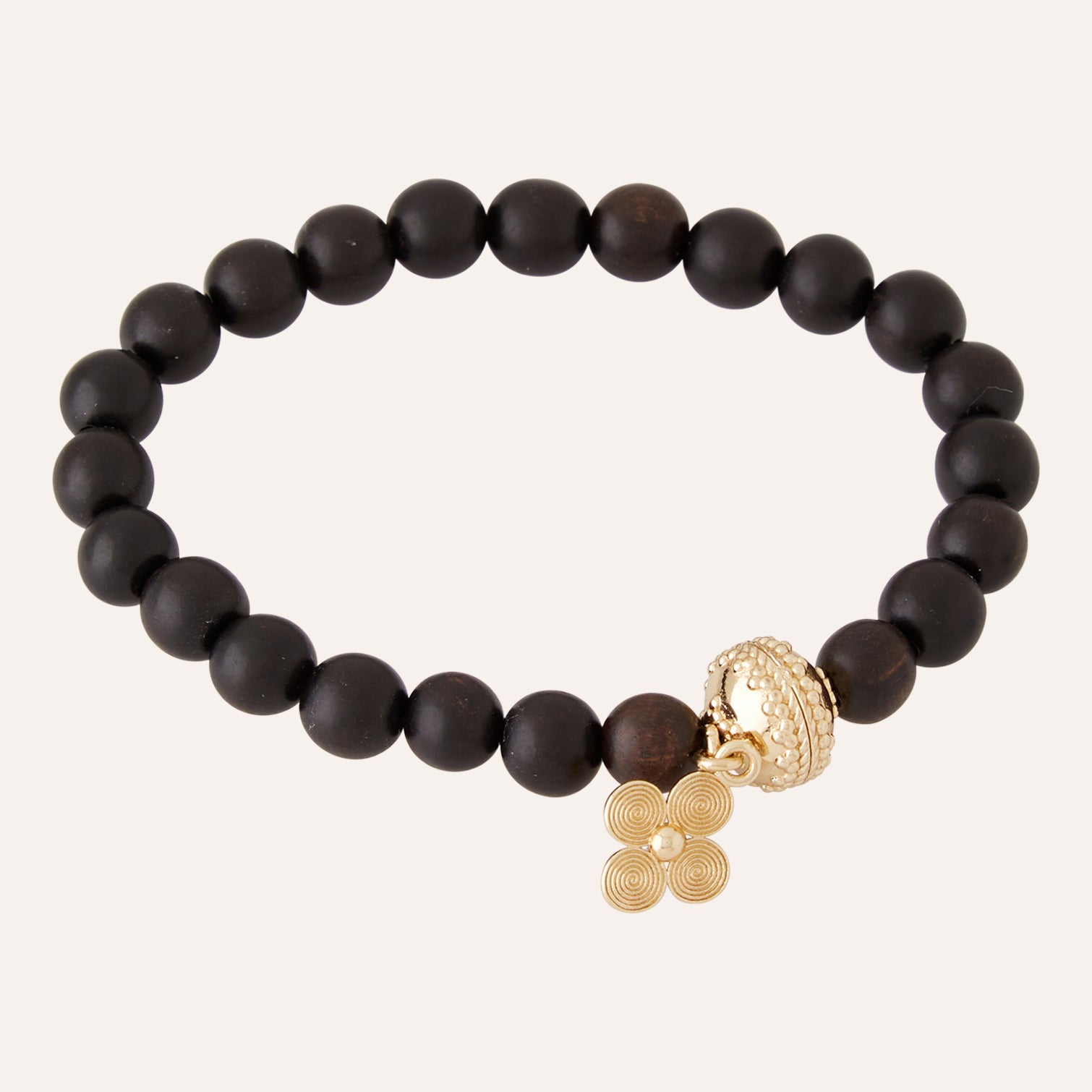 Victoire 8mm Black Ebony Stretch Bracelet