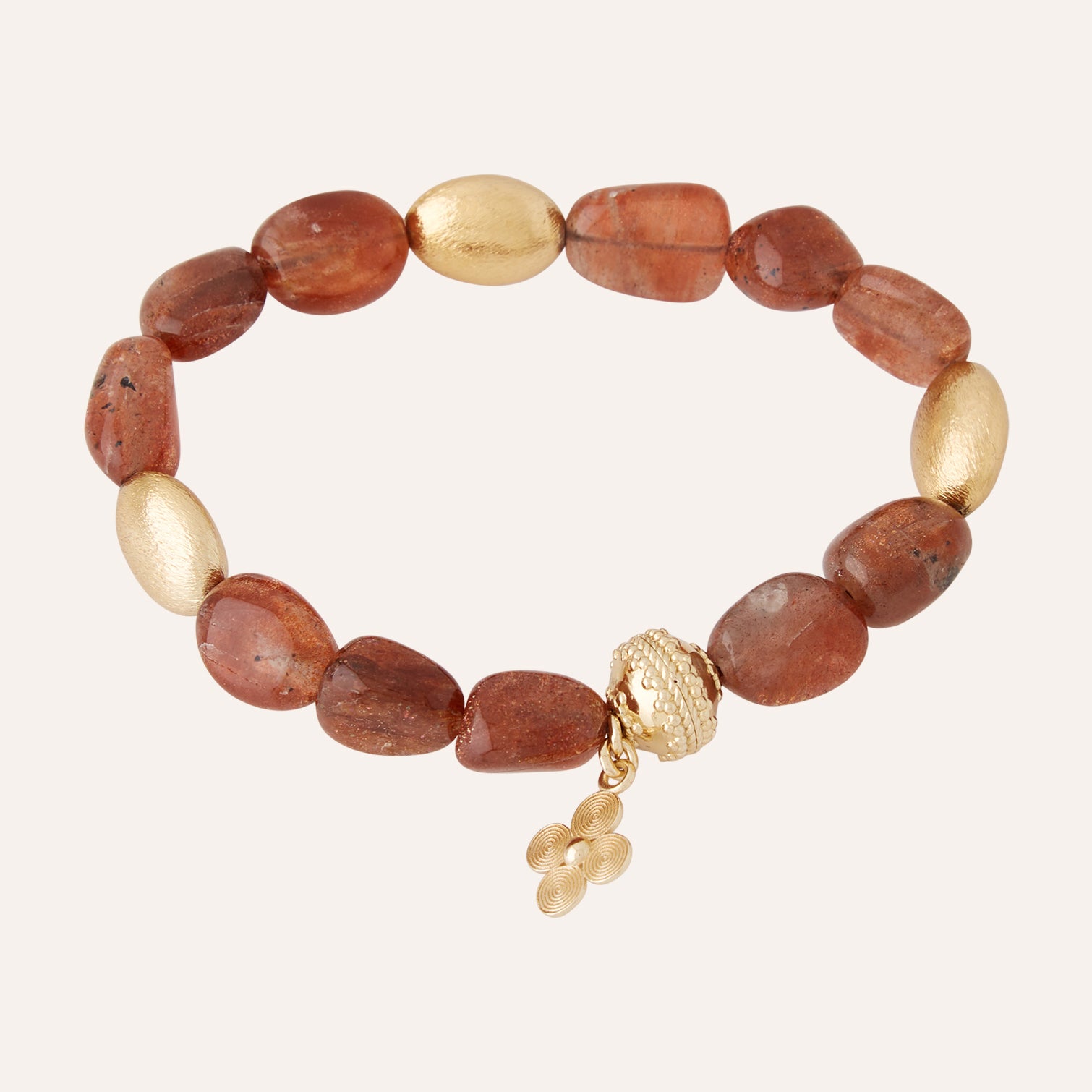 Gold Rush Sunstone Stretch Bracelet