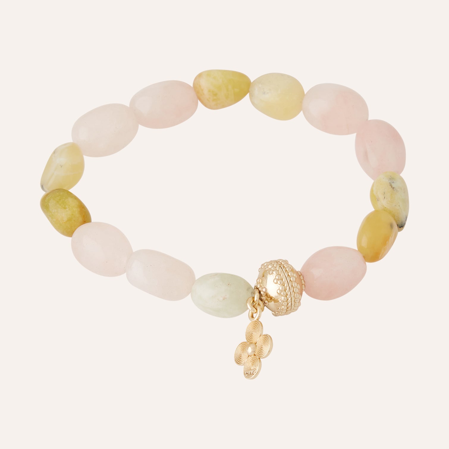 Helen Pink & Yellow Tourmaline Stretch Bracelet