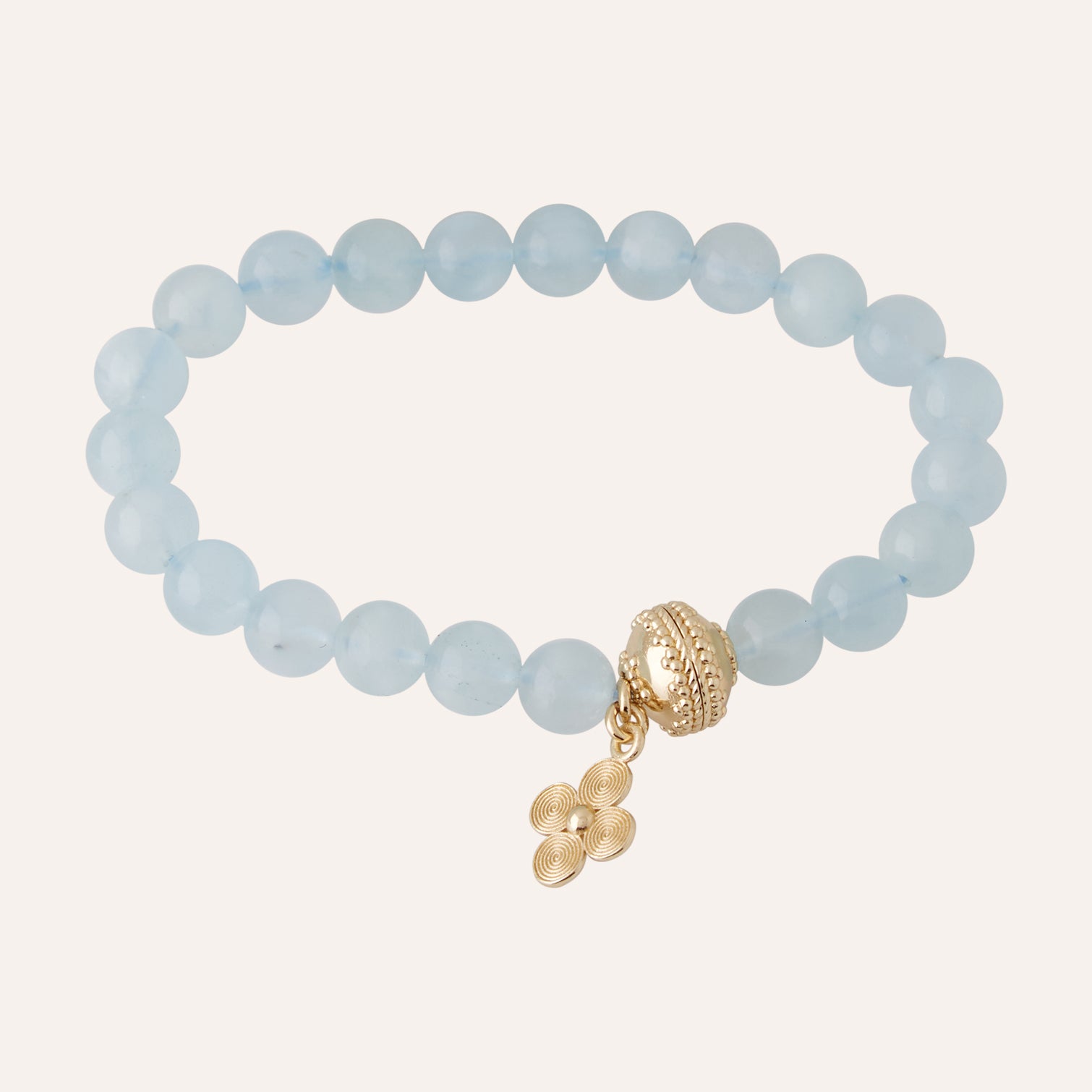 Victoire 8.5mm Aquamarine Stretch Bracelet