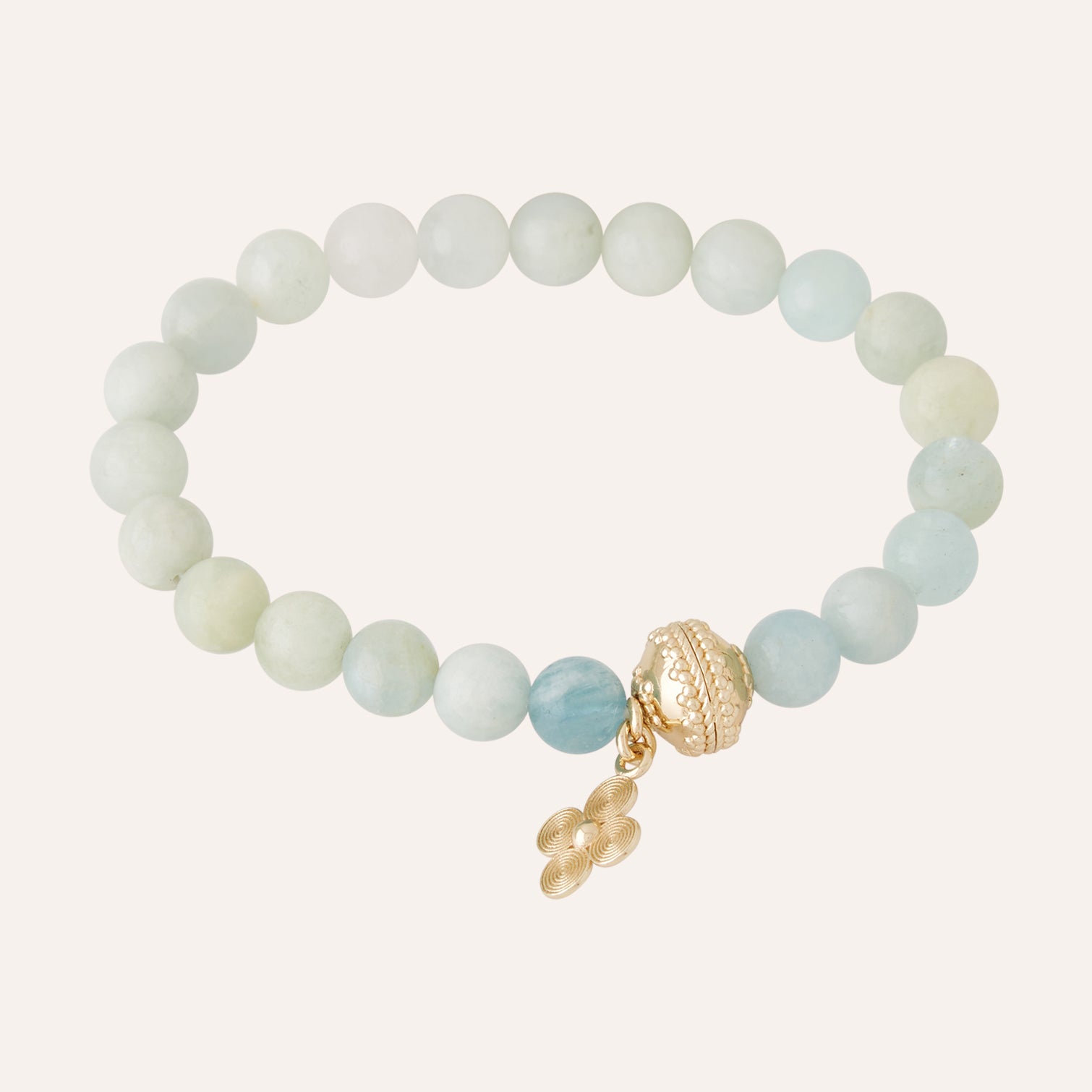 Victoire 8mm Aqua Beryl Stretch Bracelet