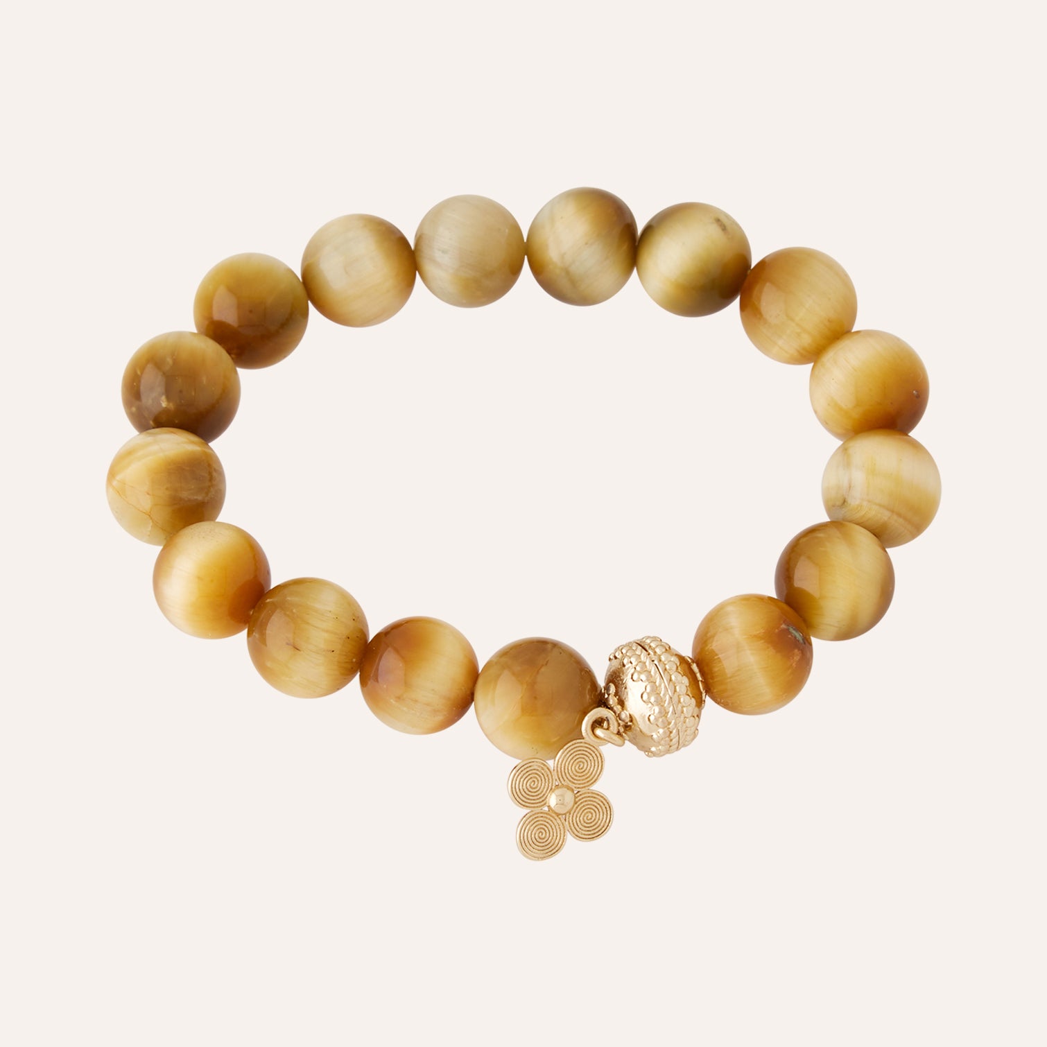 Victoire 12mm Golden Tiger's Eye Stretch Bracelet