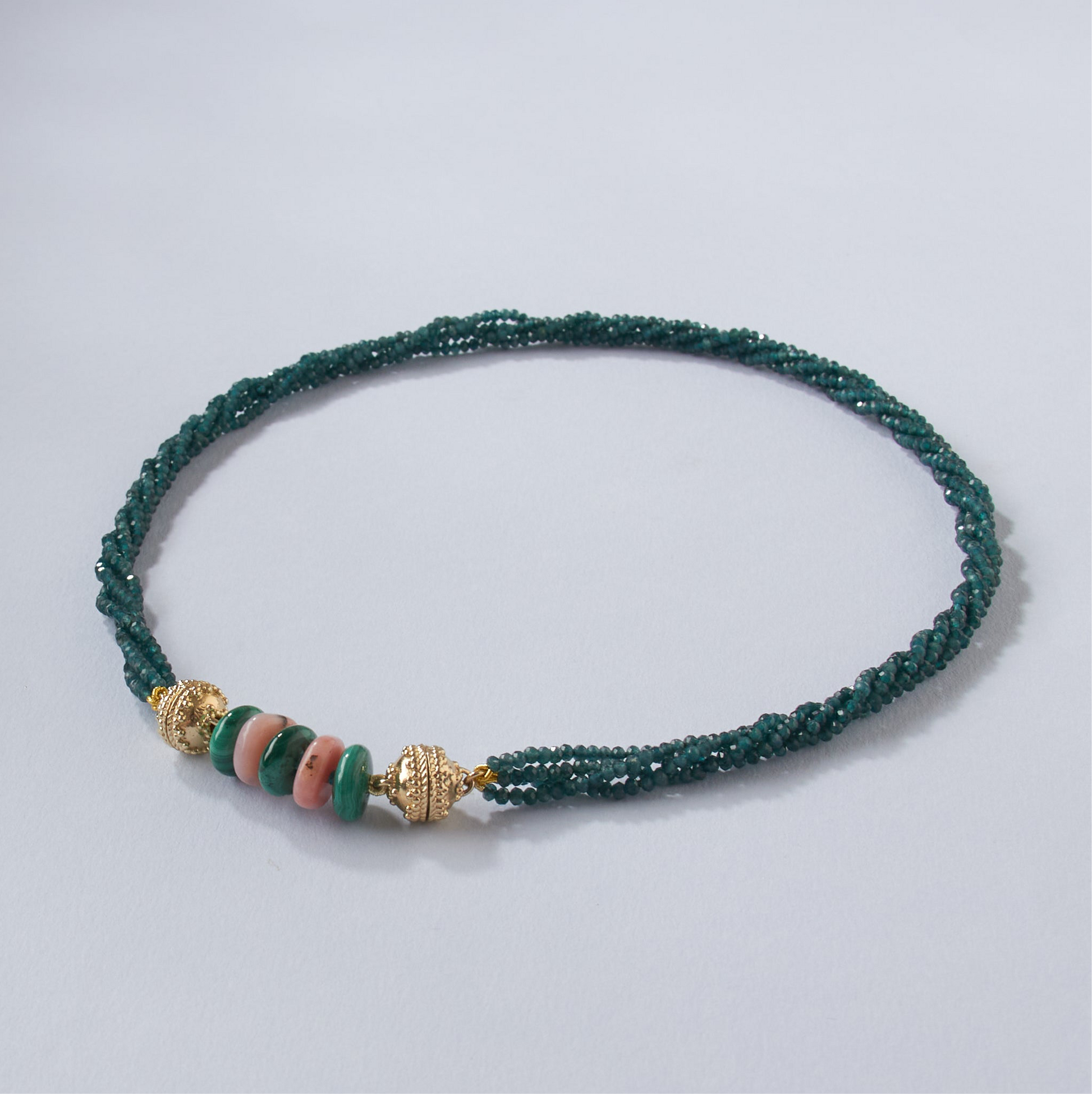 Michel Grandidierite Multi-Strand Mini Necklace