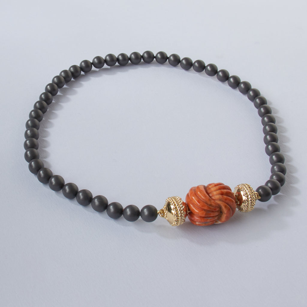Victoire 8mm Hematite Necklace