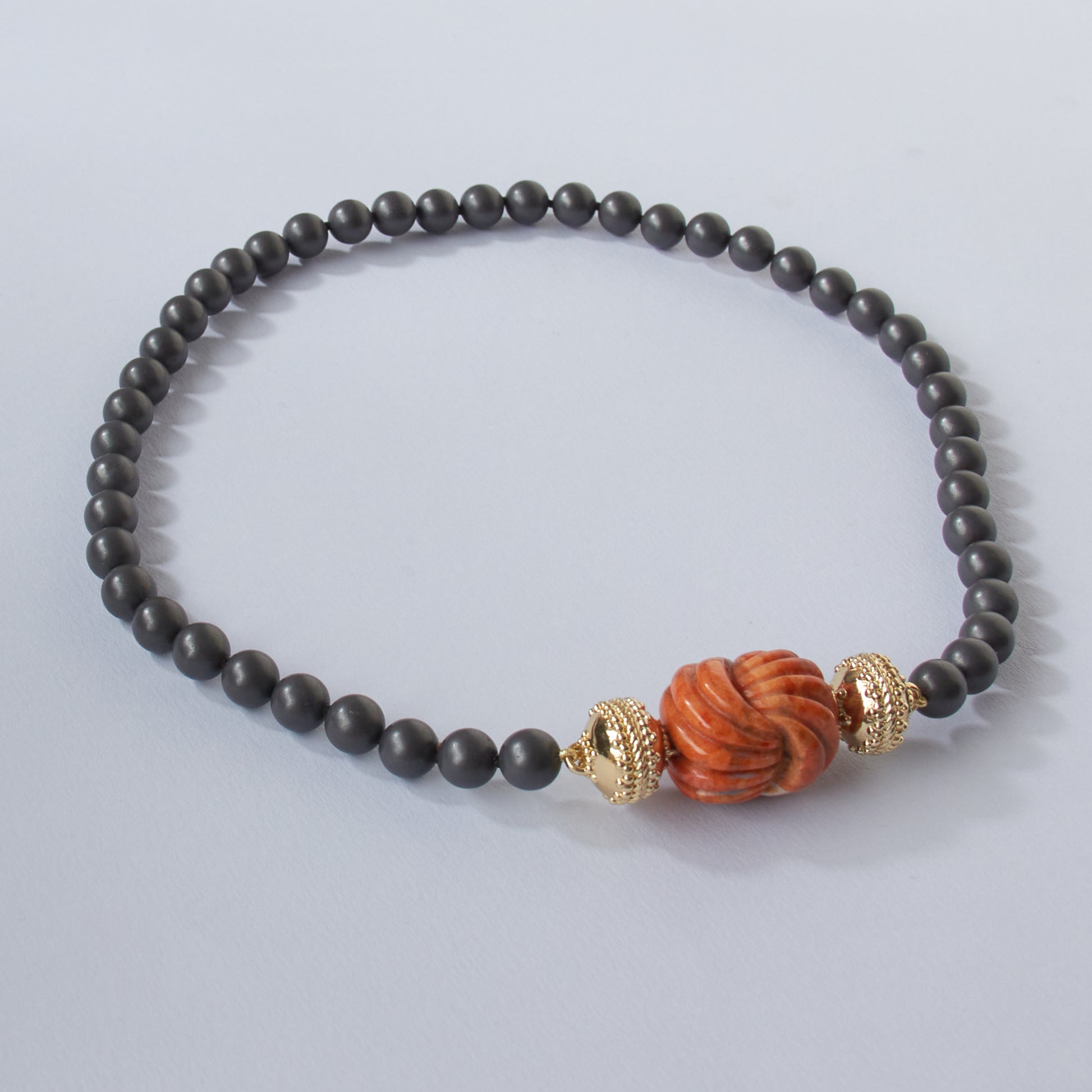 Victoire 8mm Hematite Necklace