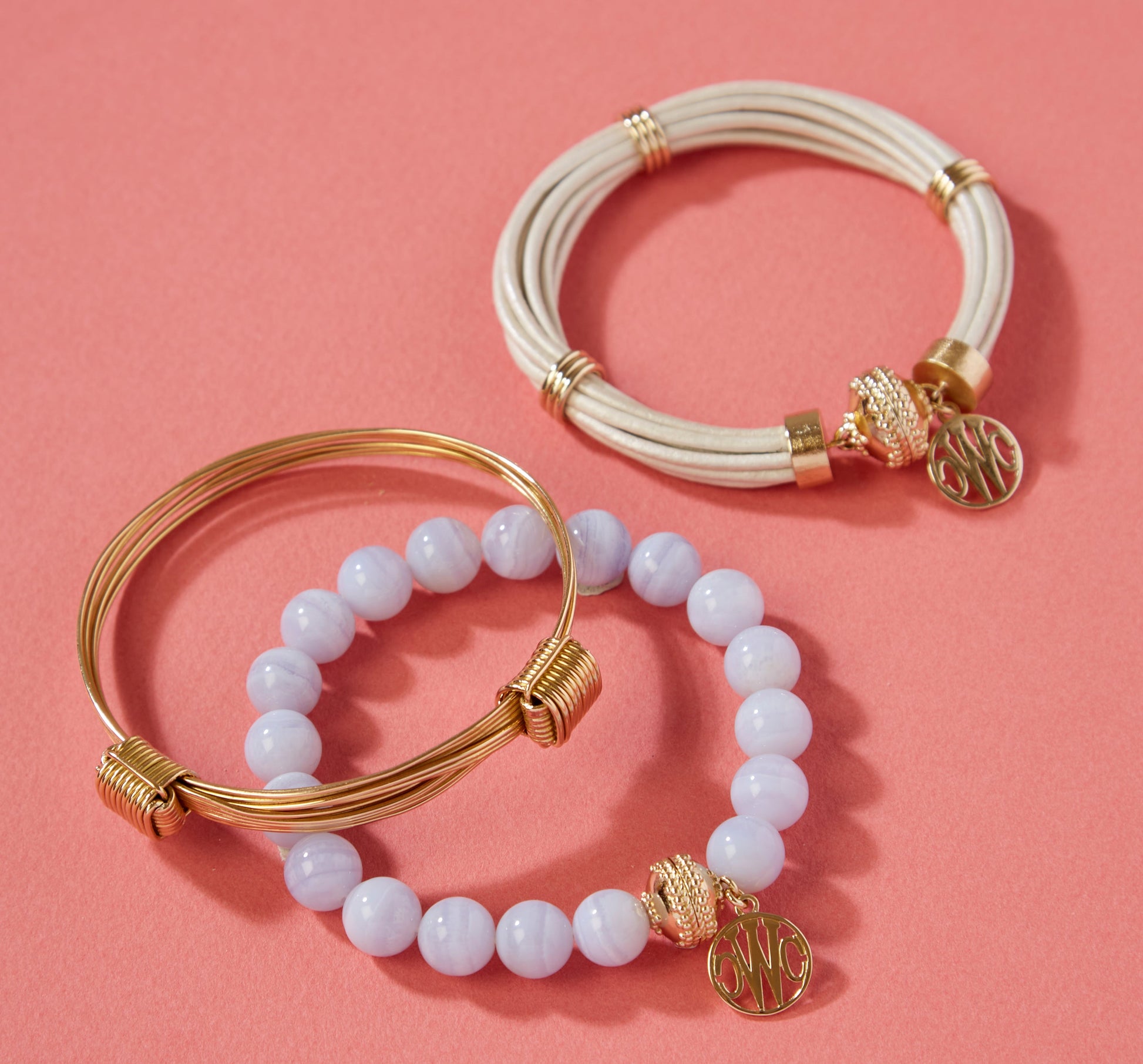 Aspen Leather White Pearl Bracelet