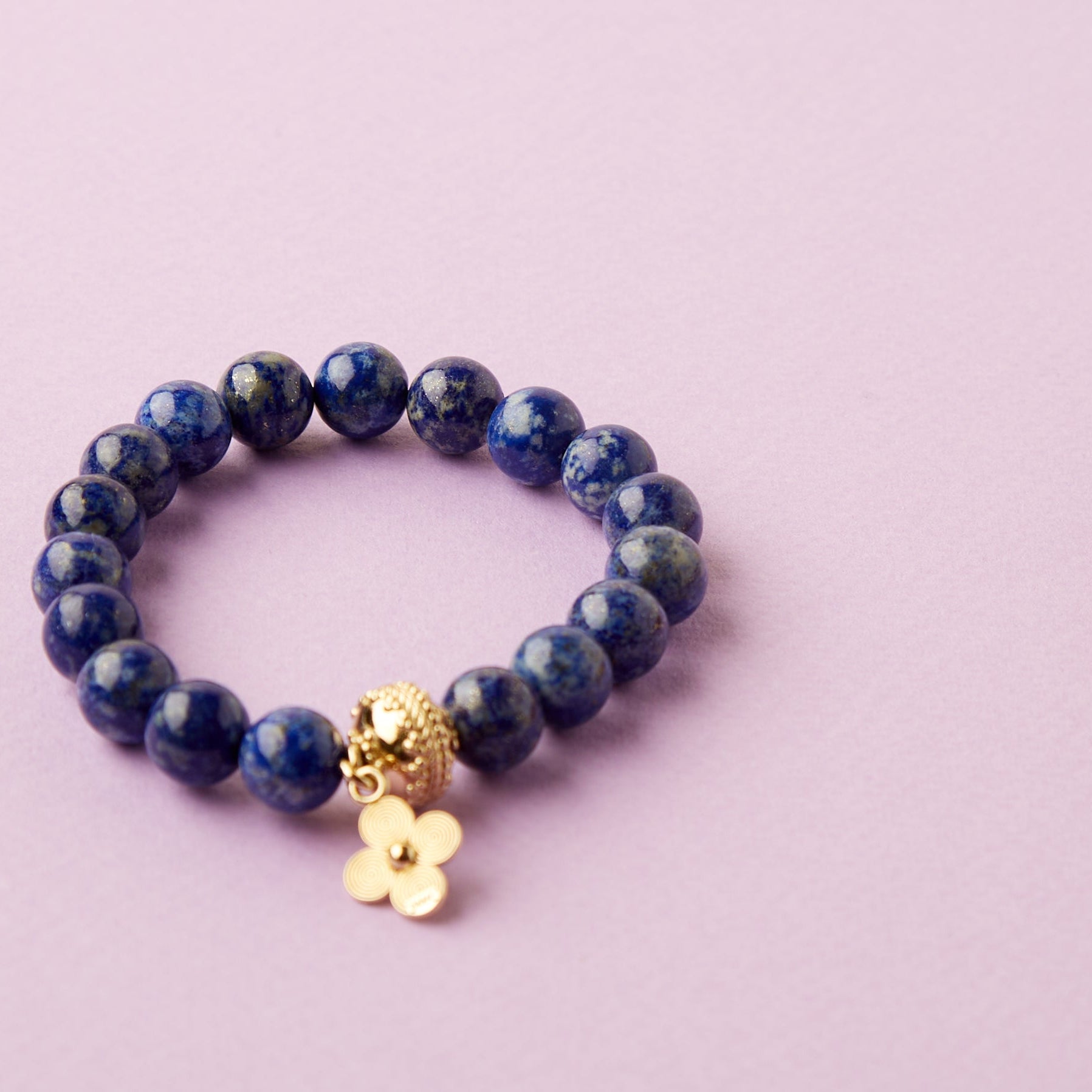 Victoire 10mm Blue Lapis Stretch Bracelet