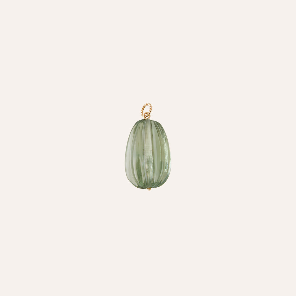Green Amethyst Melon Charm