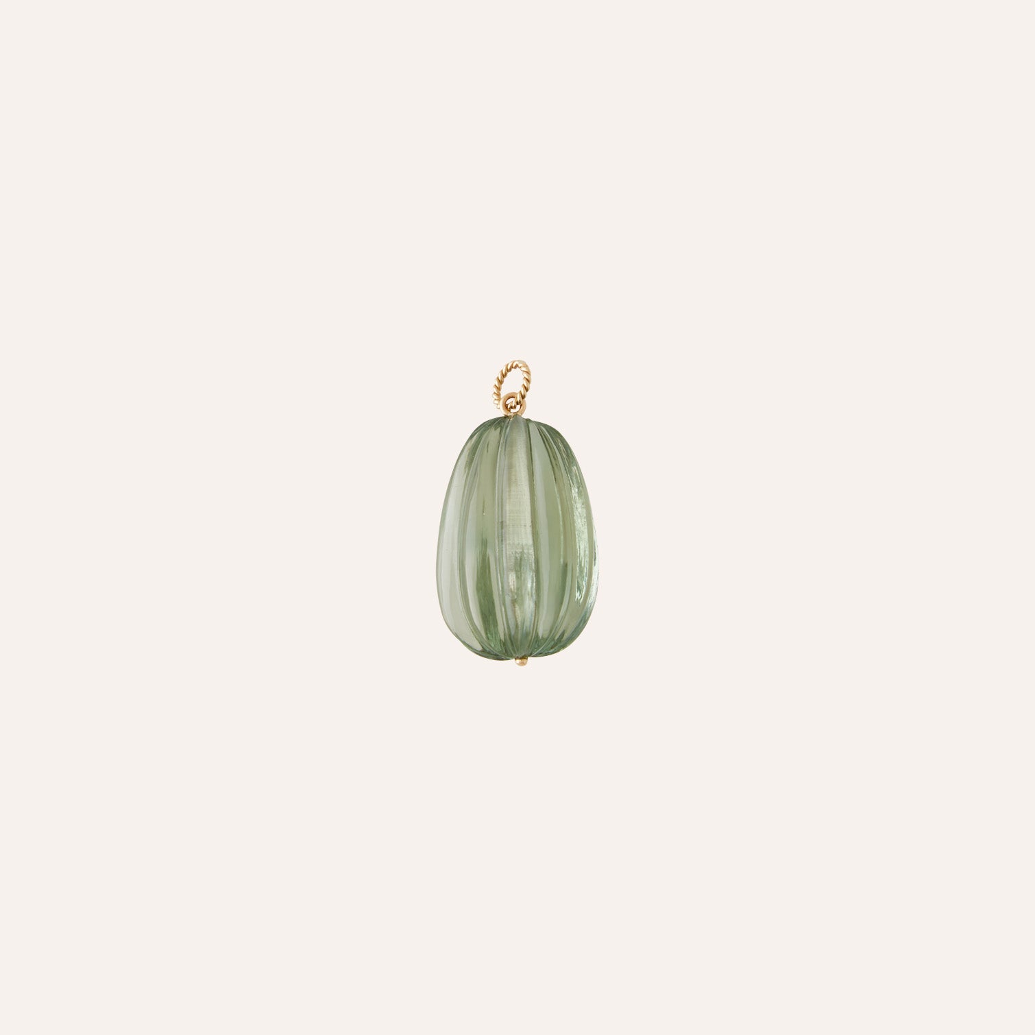 Green Amethyst Melon Charm
