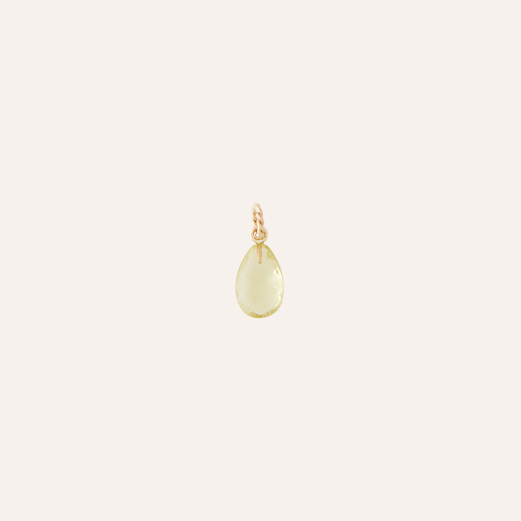 14K Citrine Charm