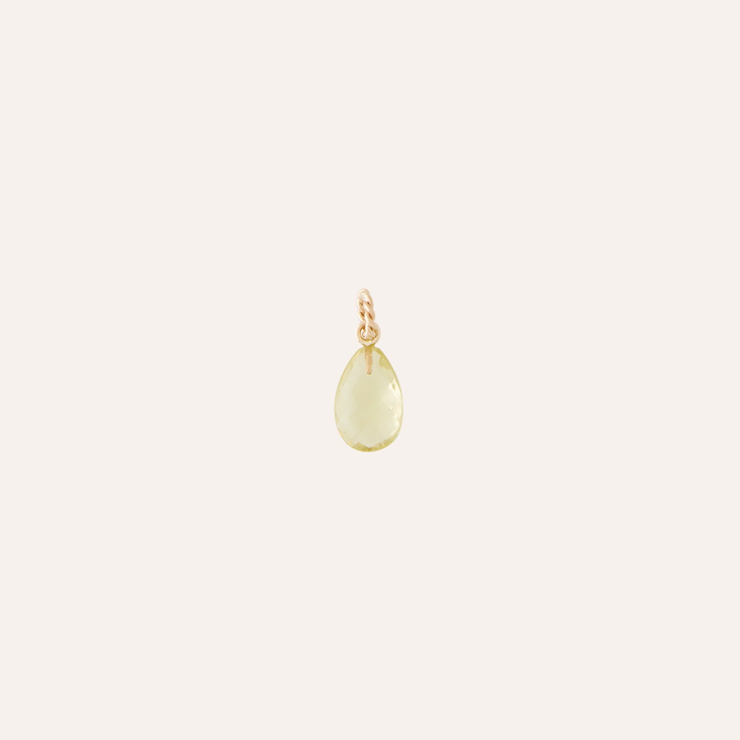 14K Citrine Charm