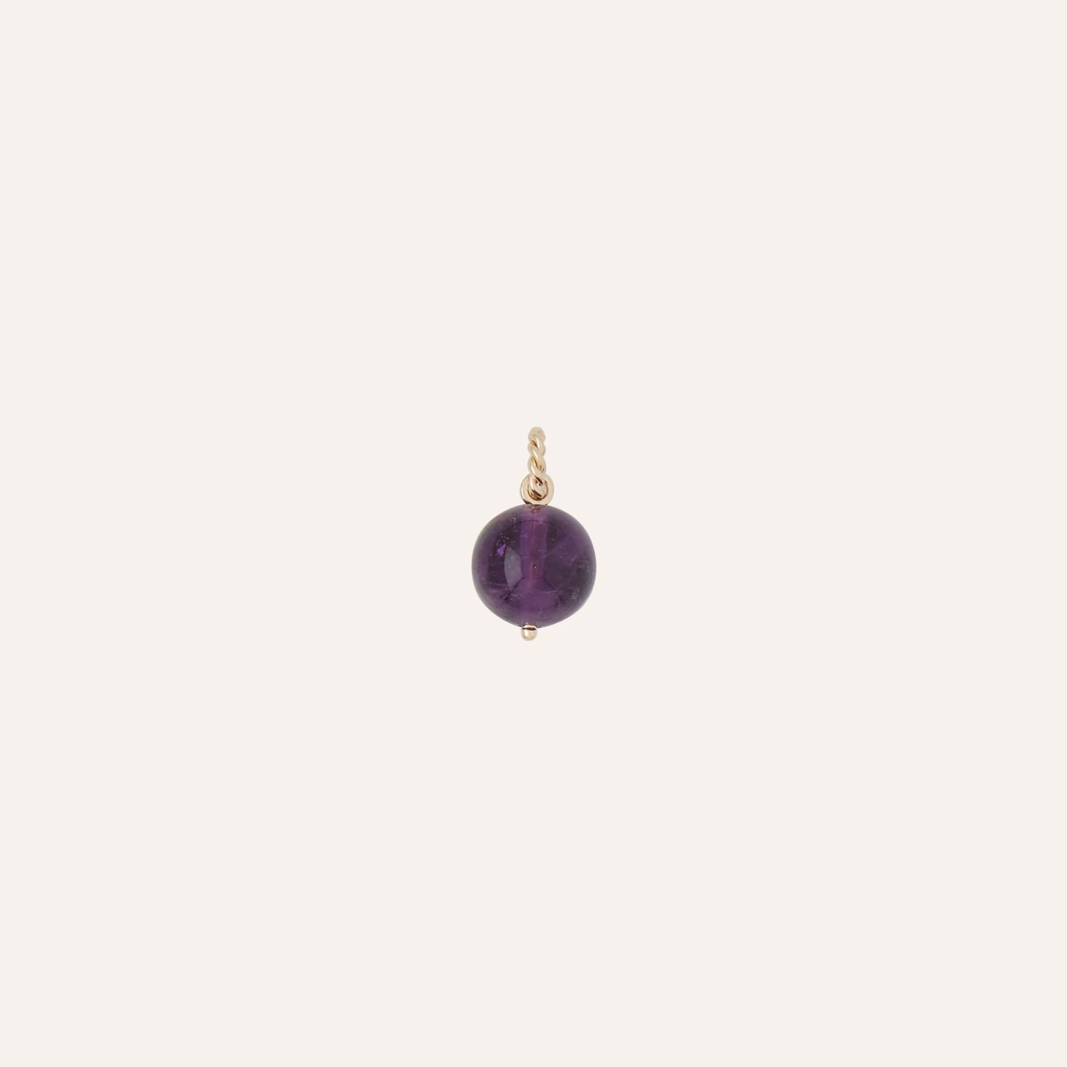 14K Victoire 12mm Amethyst Charm