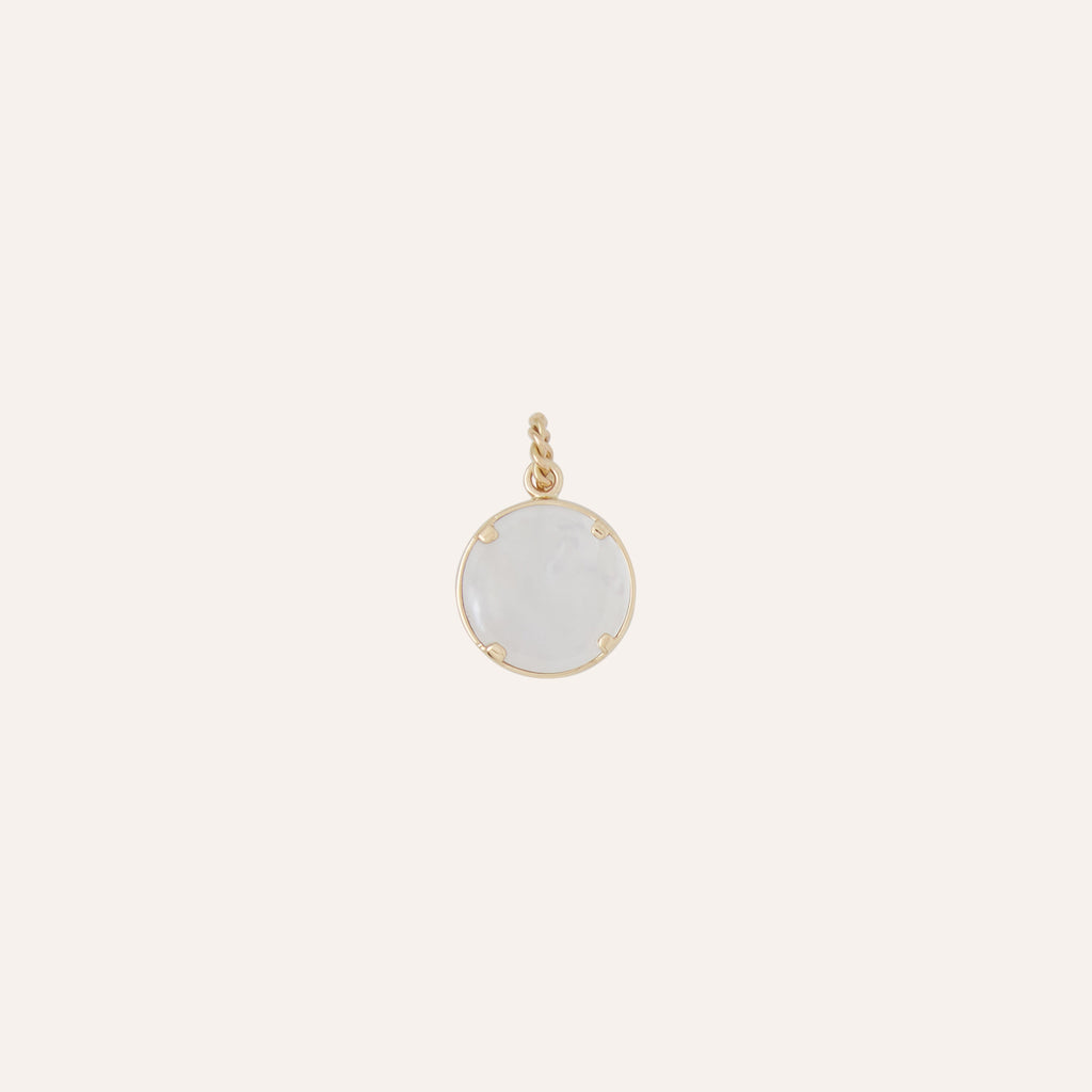 14K Guava Quartz Charm