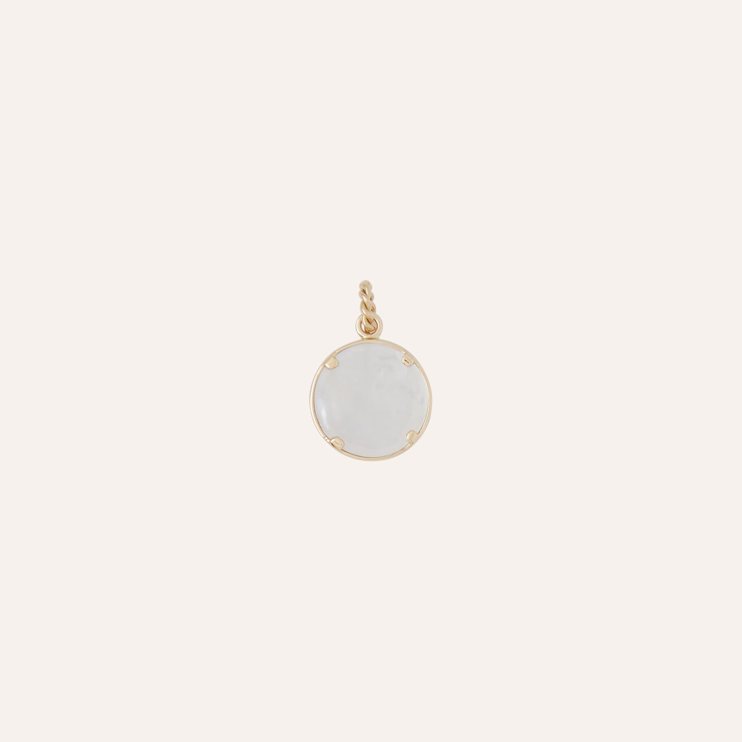 14K Guava Quartz Charm