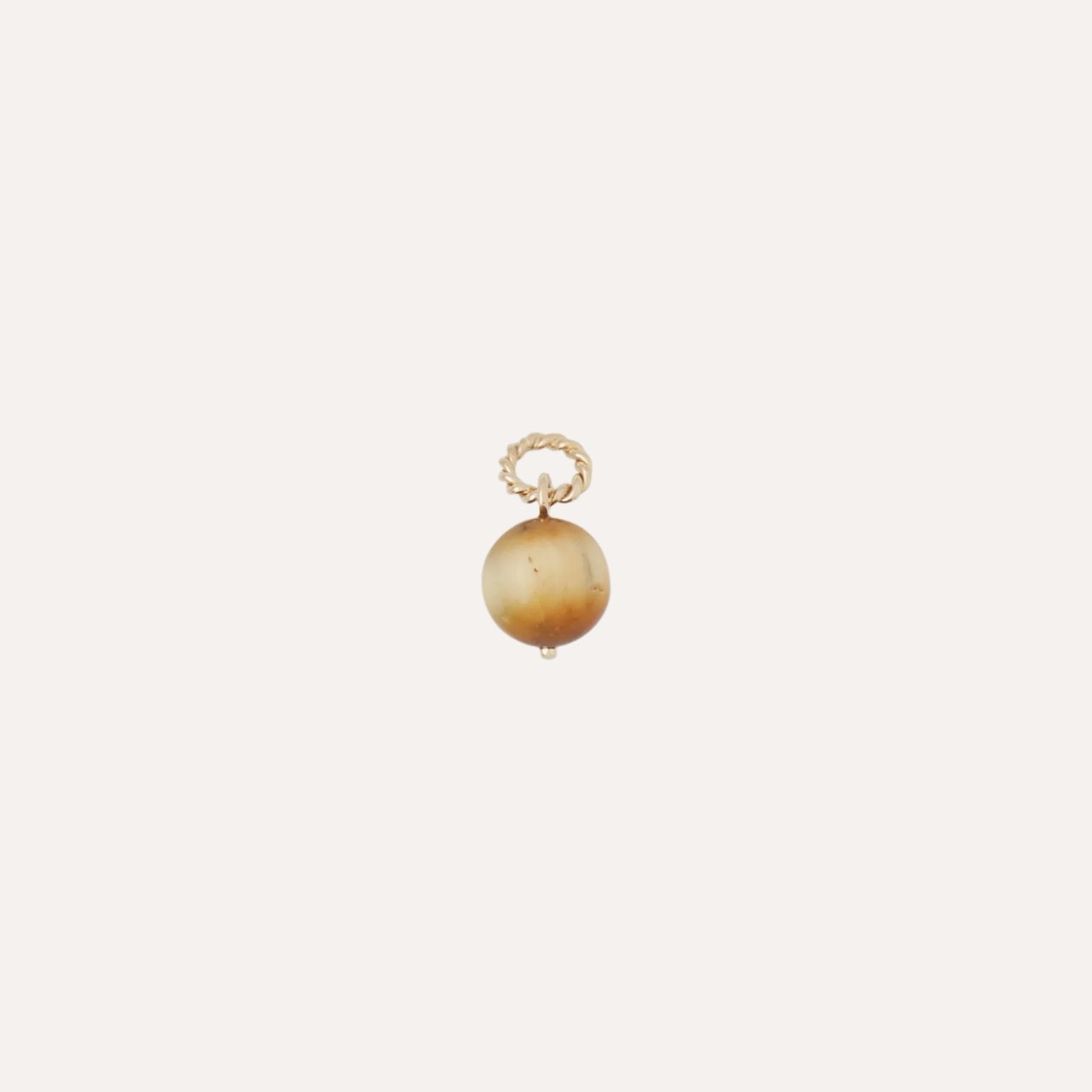 14K Victoire 10mm Golden Tiger's Eye Charm