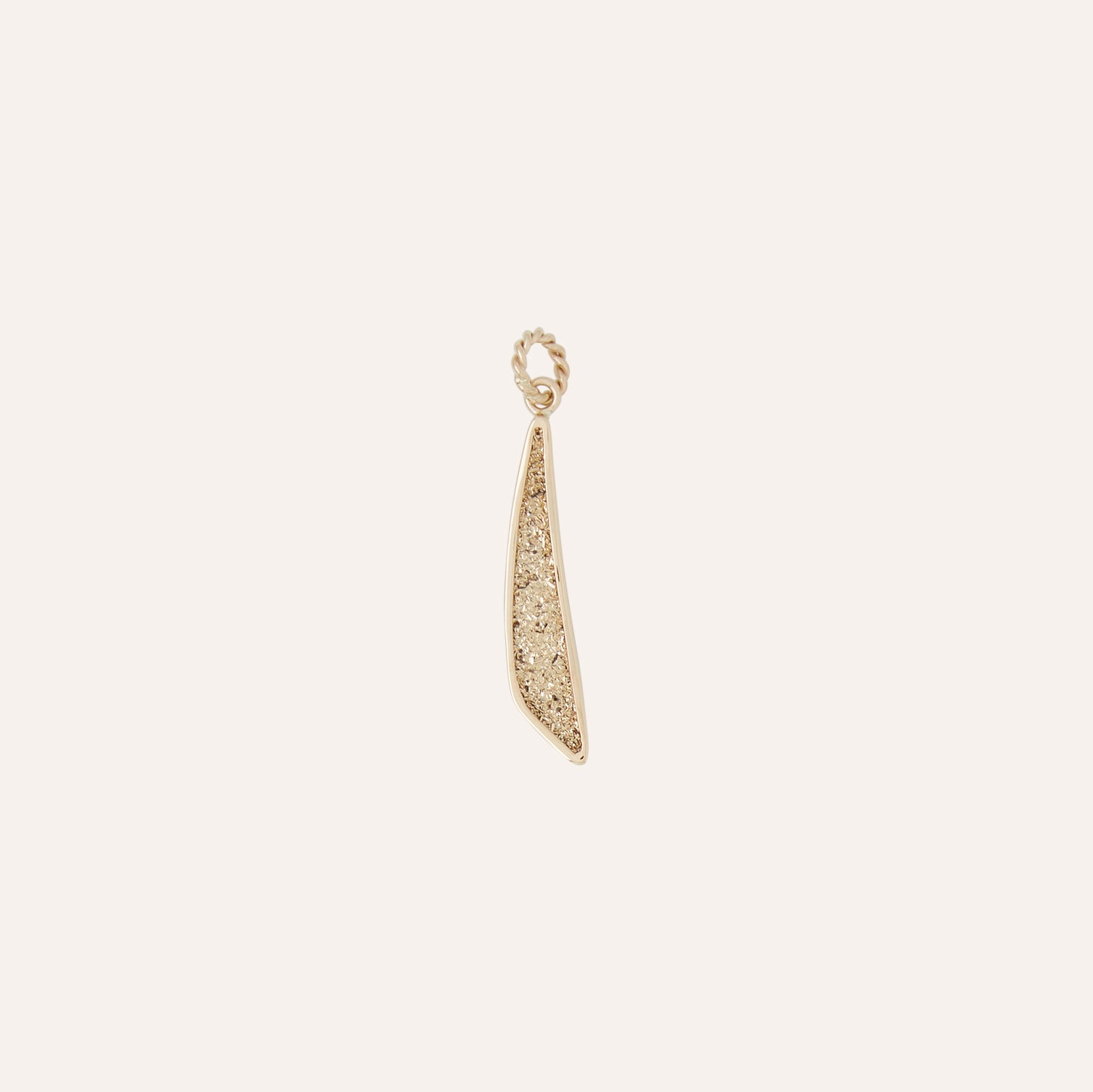14K Druzy Wing Charm