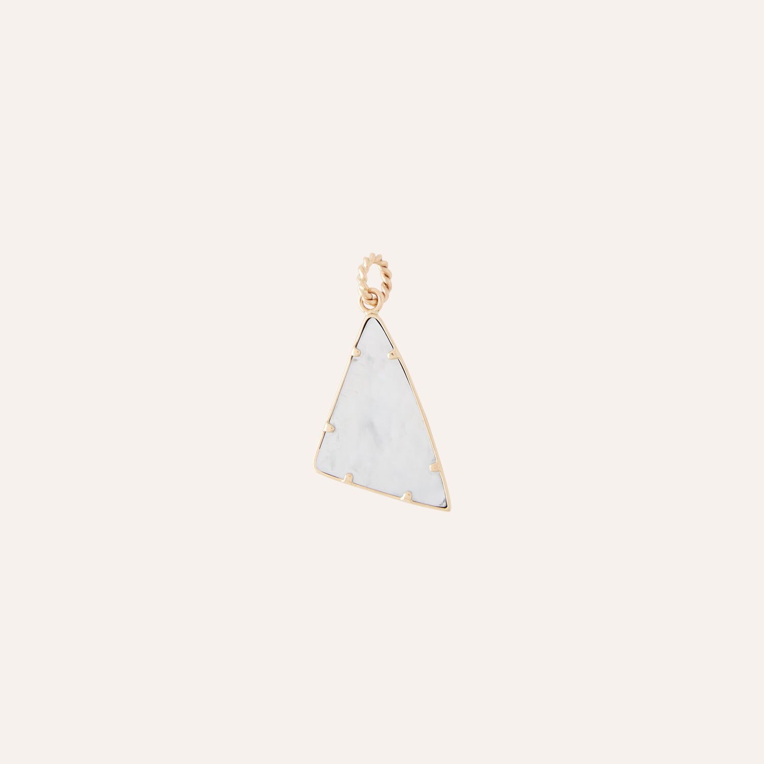 14K Opal Fossil Geometric Charm
