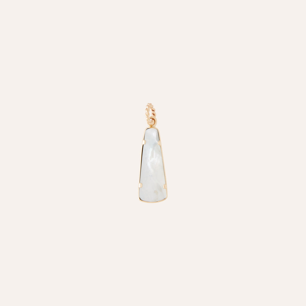14K Opalized Petrified Wood Charm
