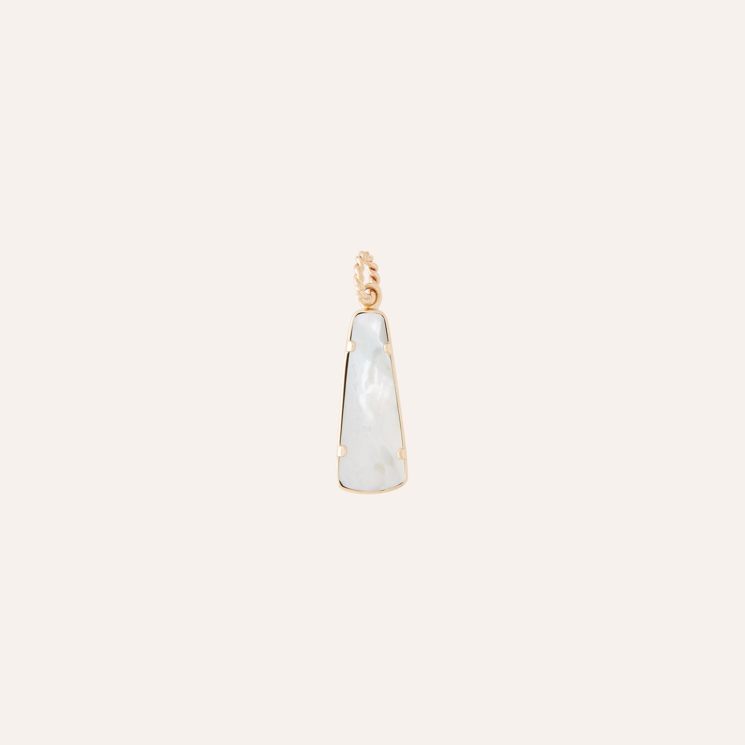 14K Opalized Petrified Wood Charm