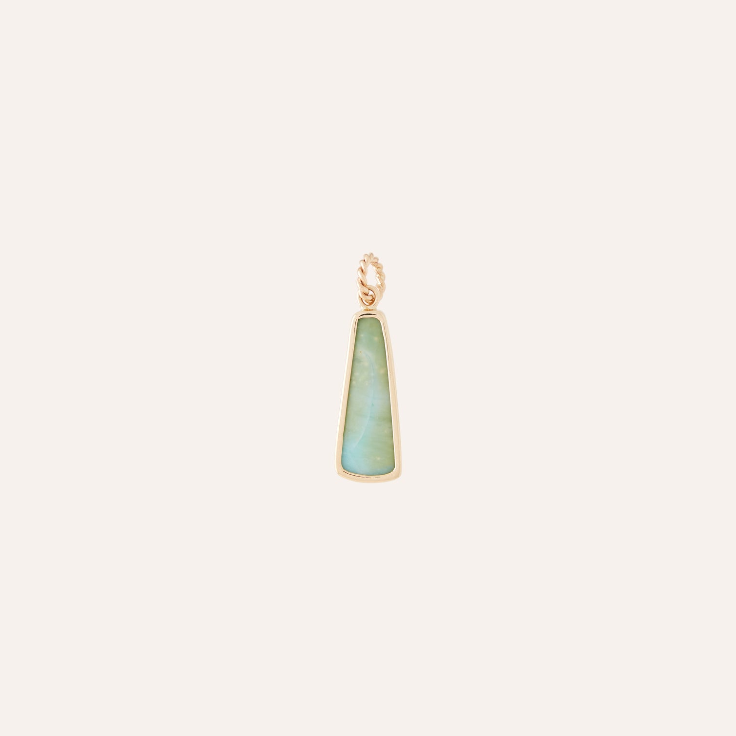 14K Opalized Petrified Wood Charm