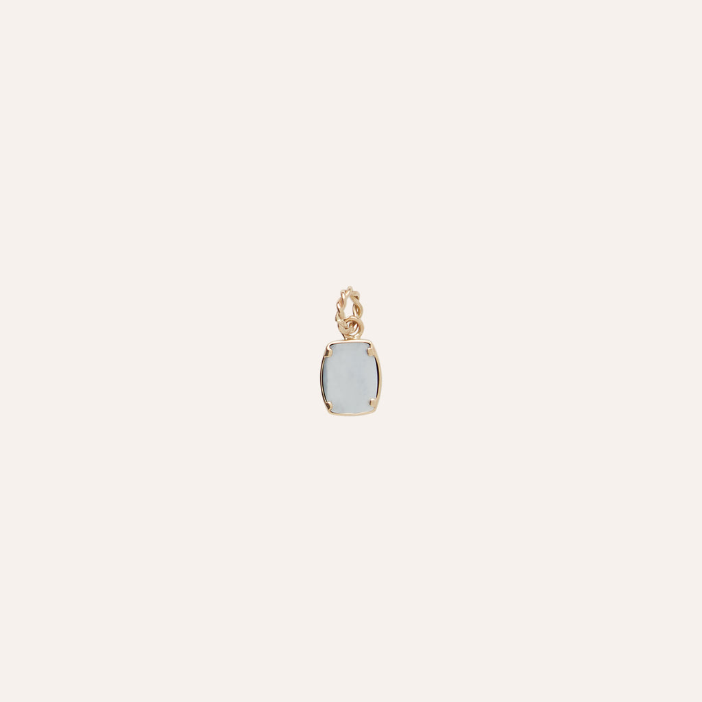 14K Lapis Tonneau Cabochon Charm