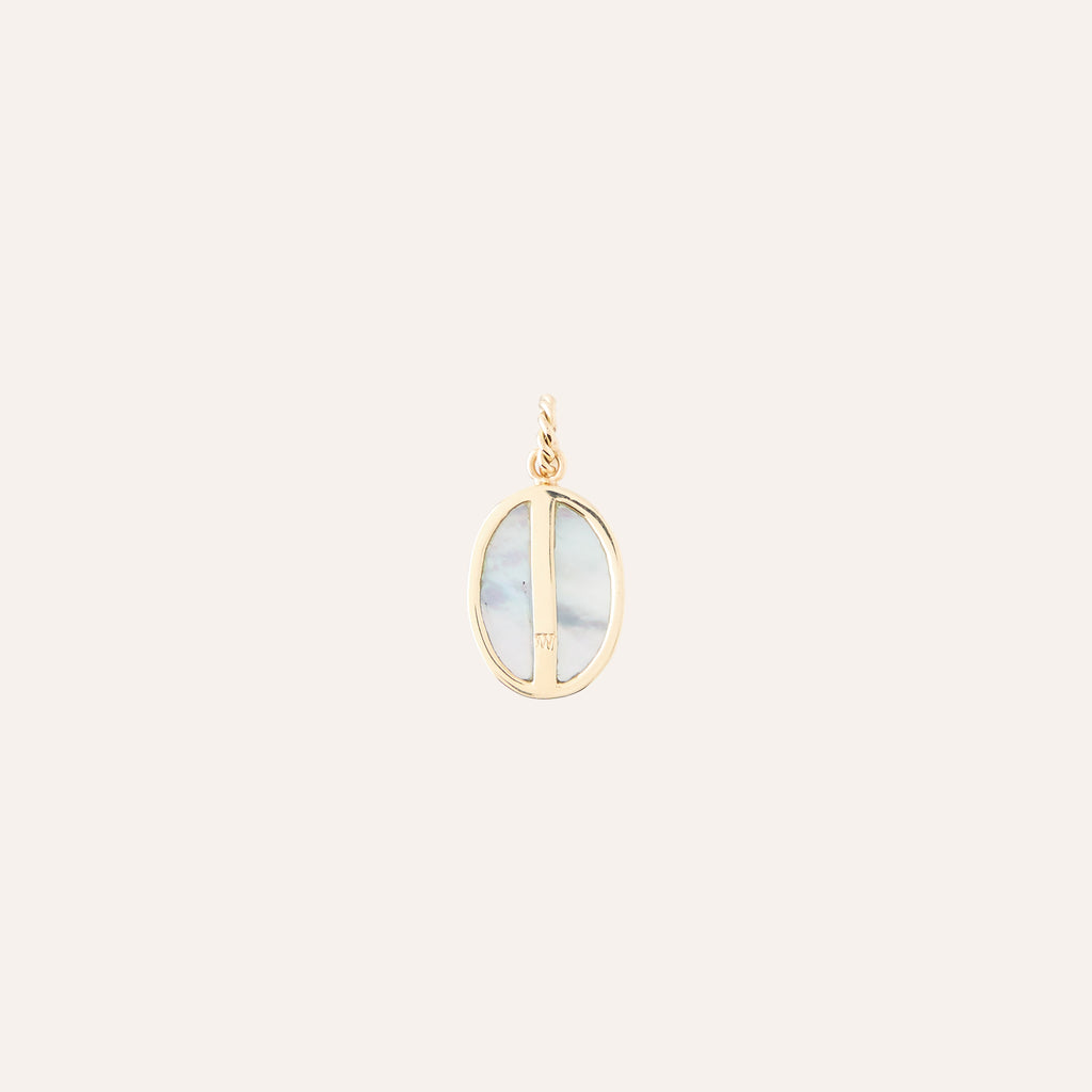 14K Chrysocolla Cabochon Charm