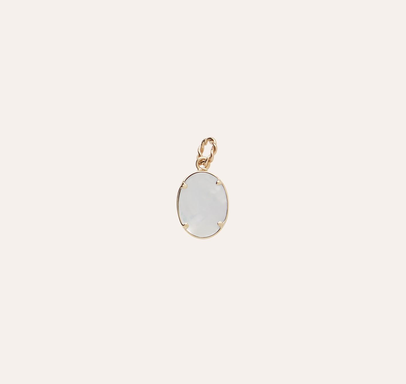 14K Phosphosiderite Oval Cabochon Charm