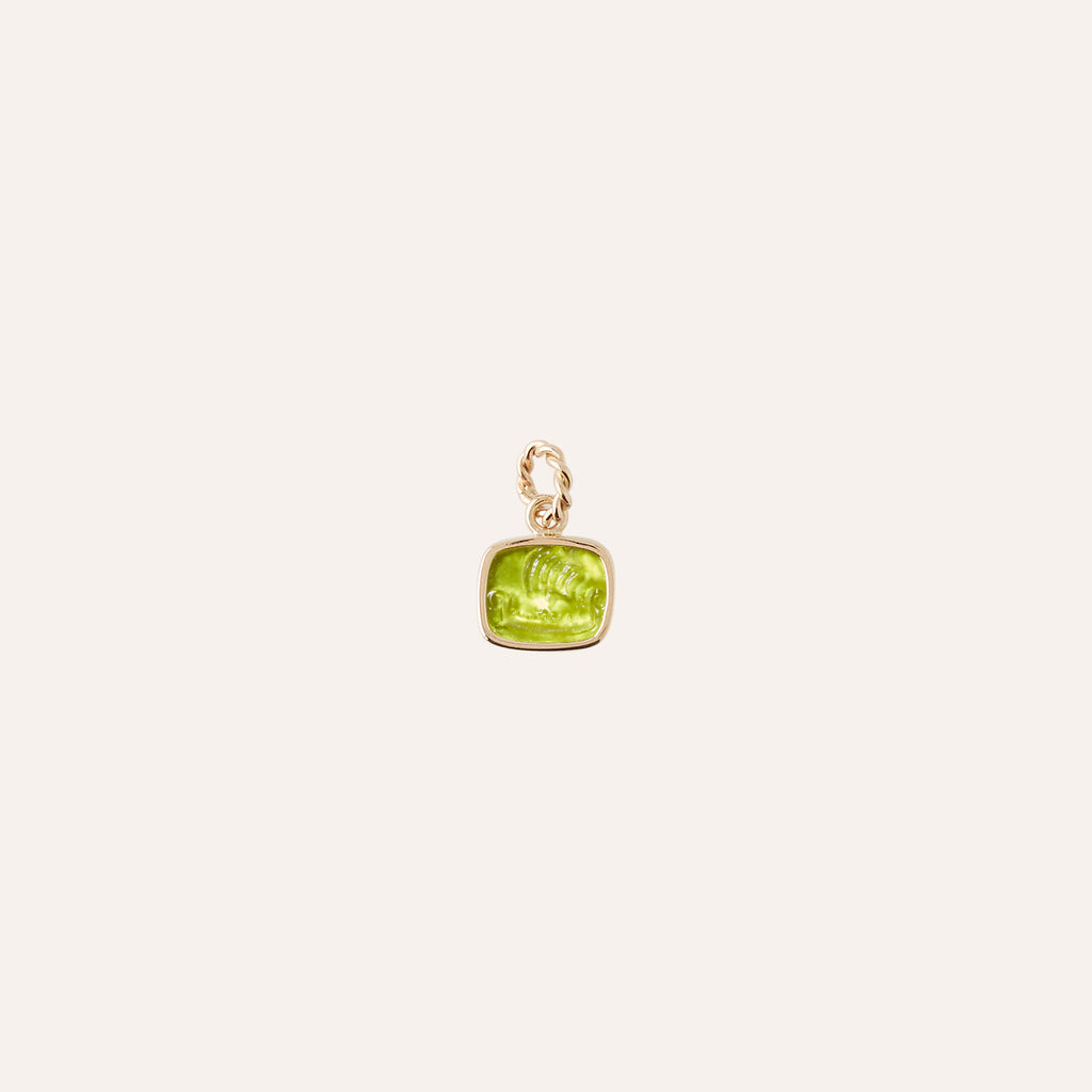 14K Green Sailboat Charm