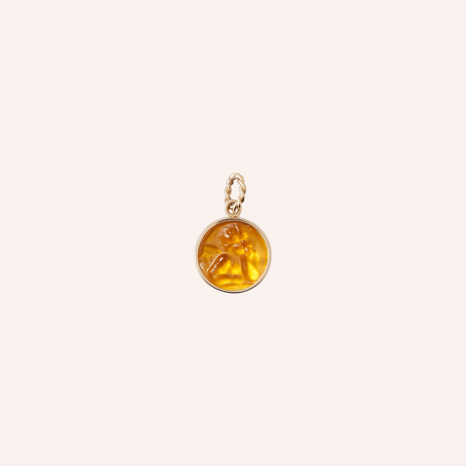 Chiara Glass Orange Cherub Charm