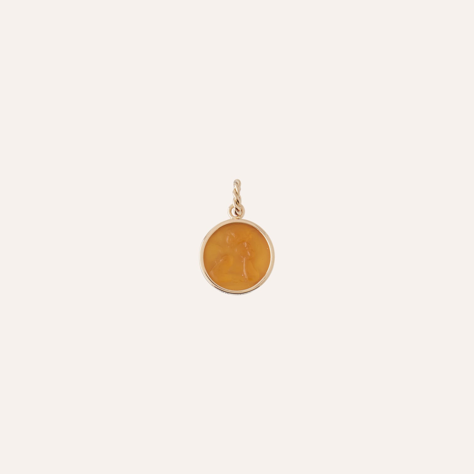 Chiara Glass Orange Cherub Charm