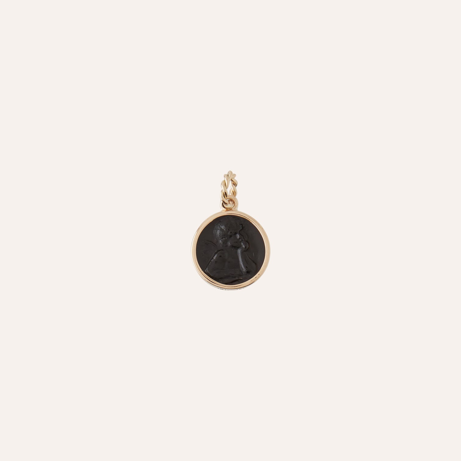 Cherub Black Chiara Glass Charm