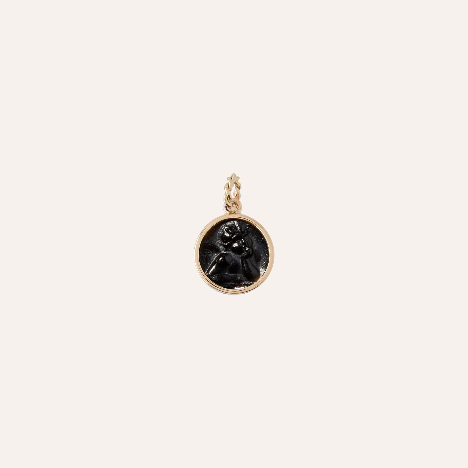 Cherub Black Chiara Glass Charm