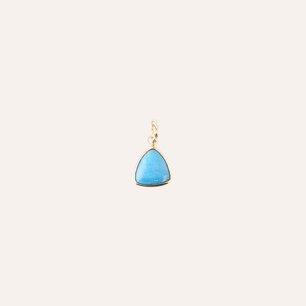14K Blue Ceruleite Charm