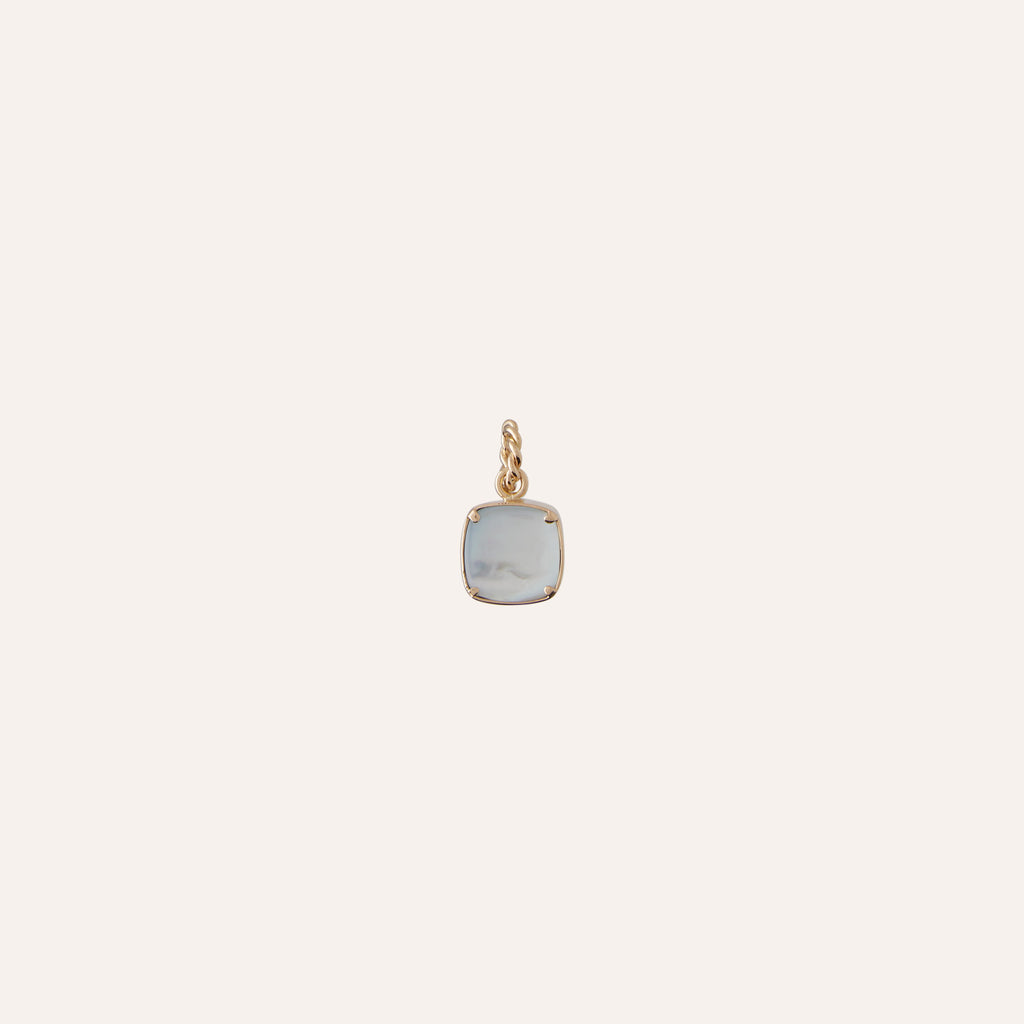14K Tanzanite Square Cabochon Charm