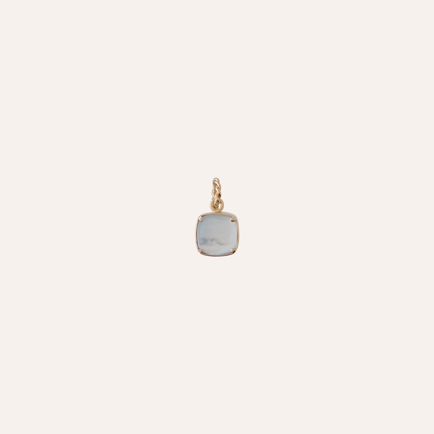 14K Tanzanite Square Cabochon Charm