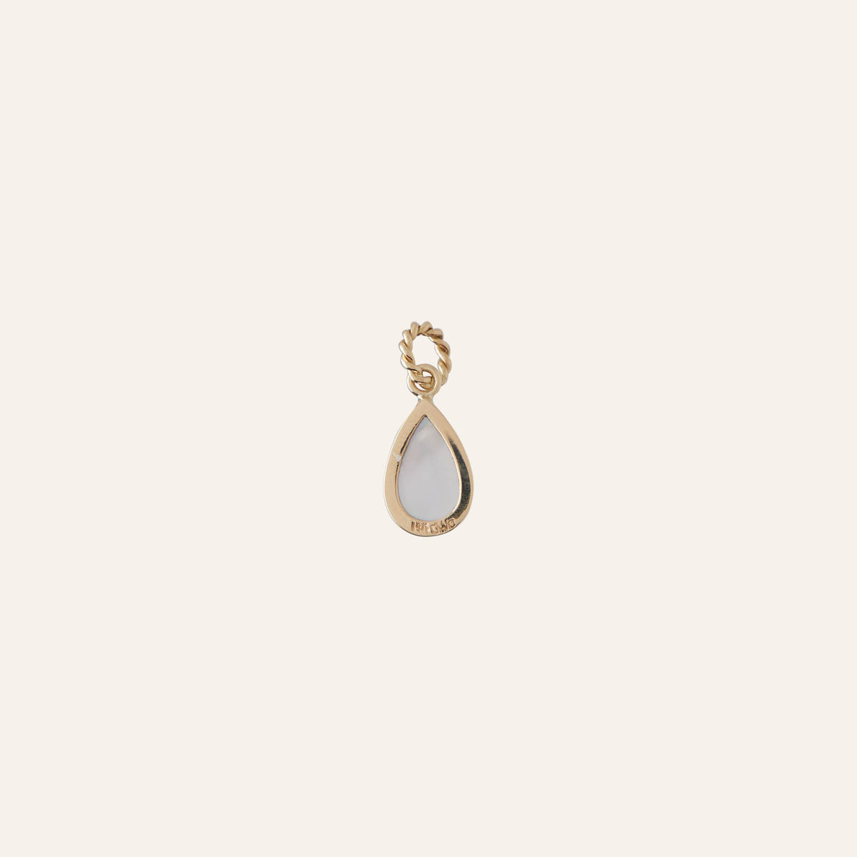 14K Pink Tourmaline Small Teardrop Charm