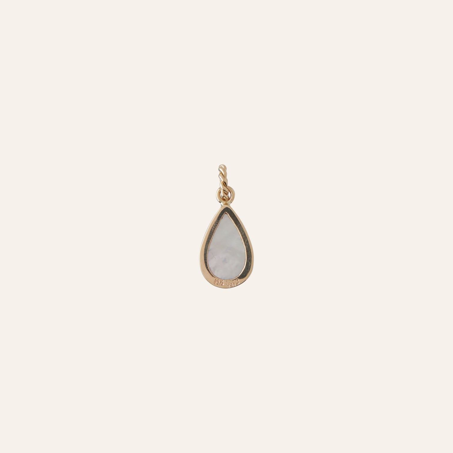 14K Pink Tourmaline Medium Teardrop Charm