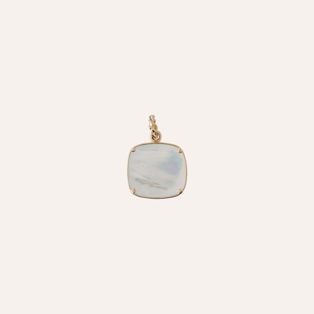 14K Winged Guardian Greenery Chiara Glass Charm