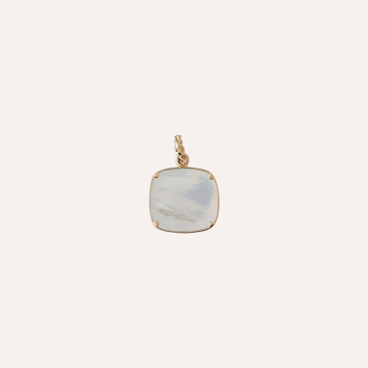 14K Winged Guardian Greenery Chiara Glass Charm